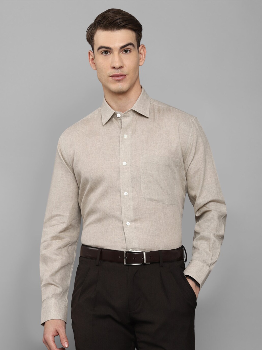 

Luxure by Louis Philippe Men Beige Formal Shirt