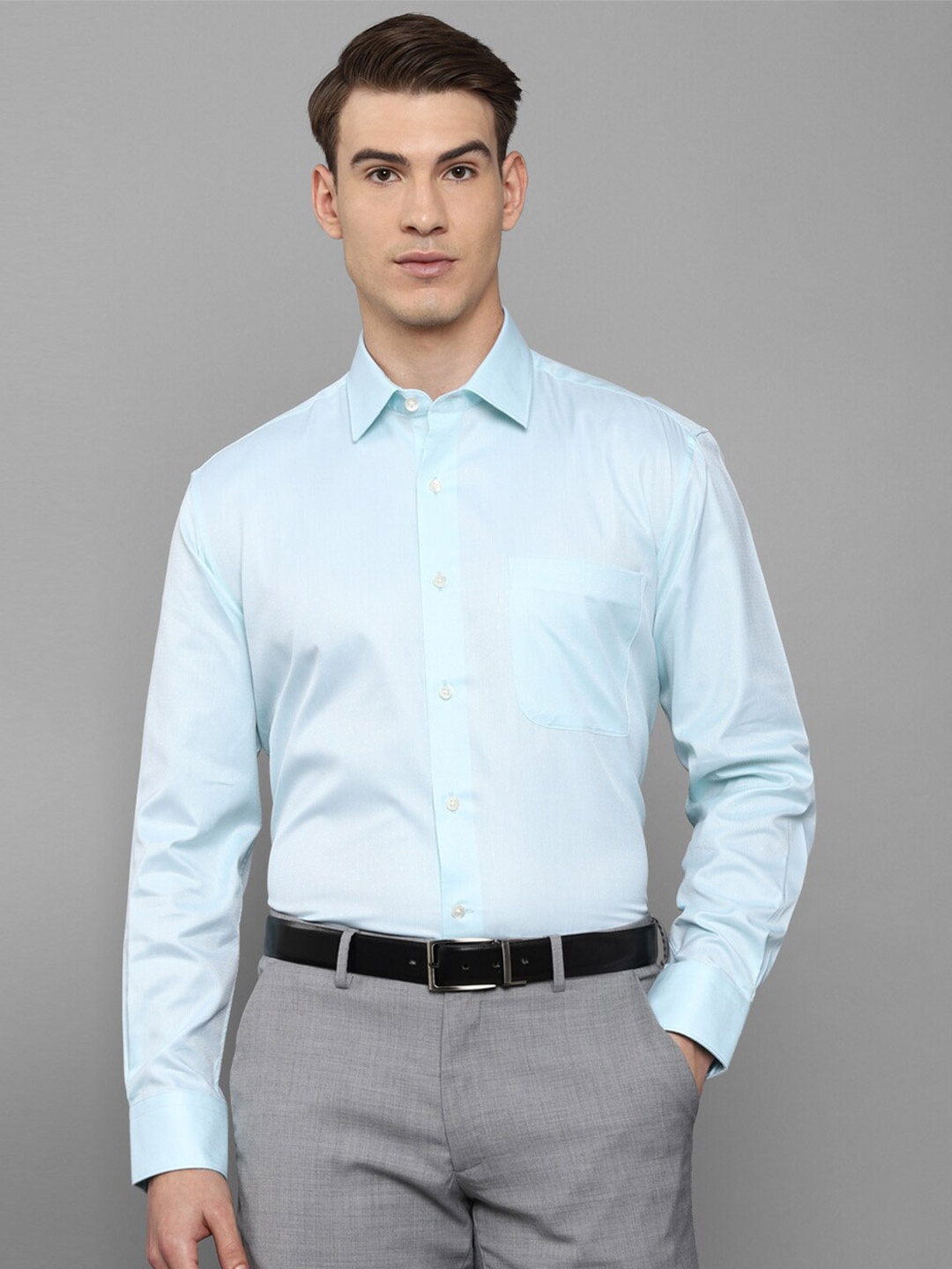 

Luxure by Louis Philippe Men Regular Fit Blue Formal Shirt