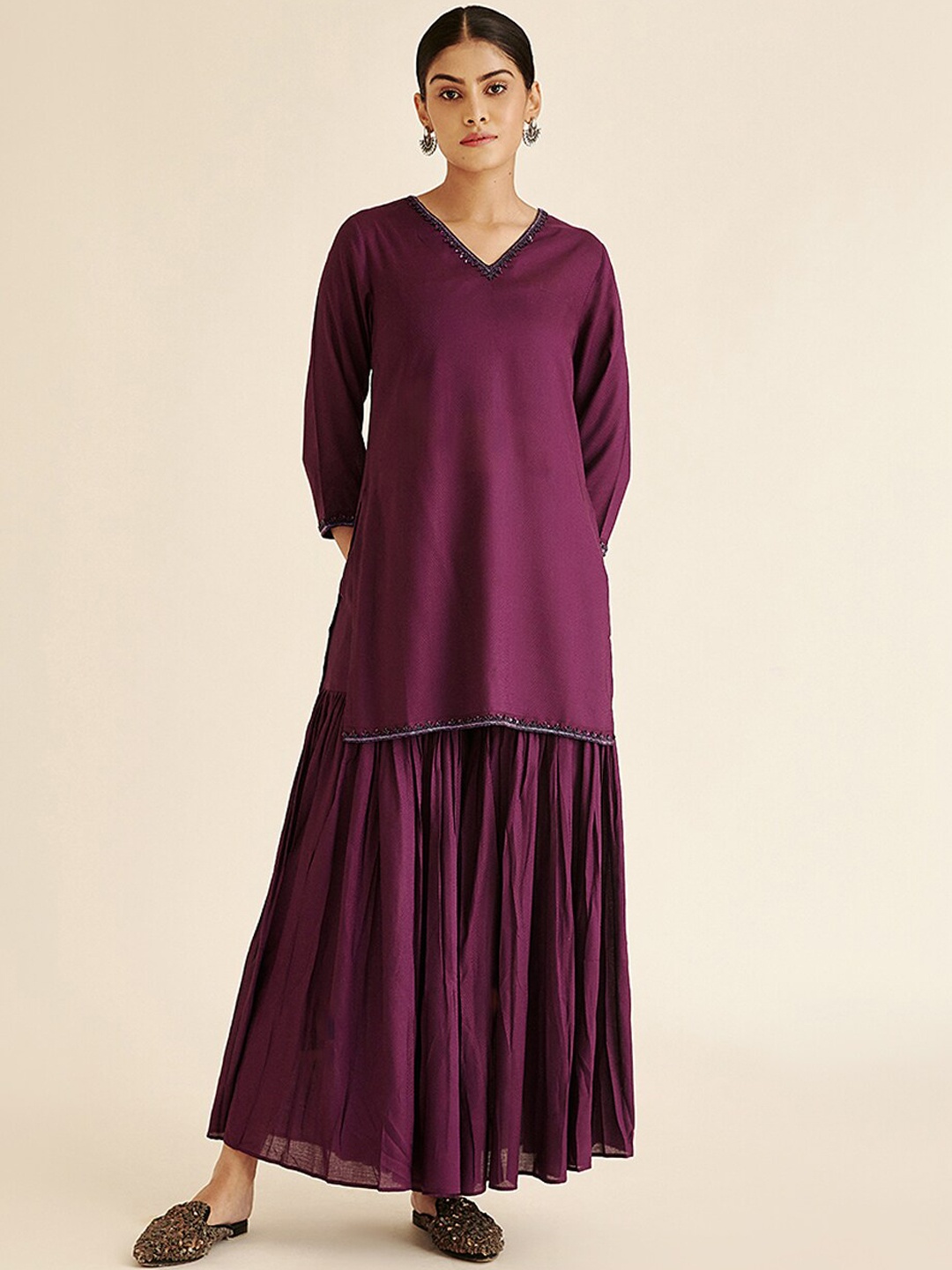 

Ancestry Women Purple Kurta