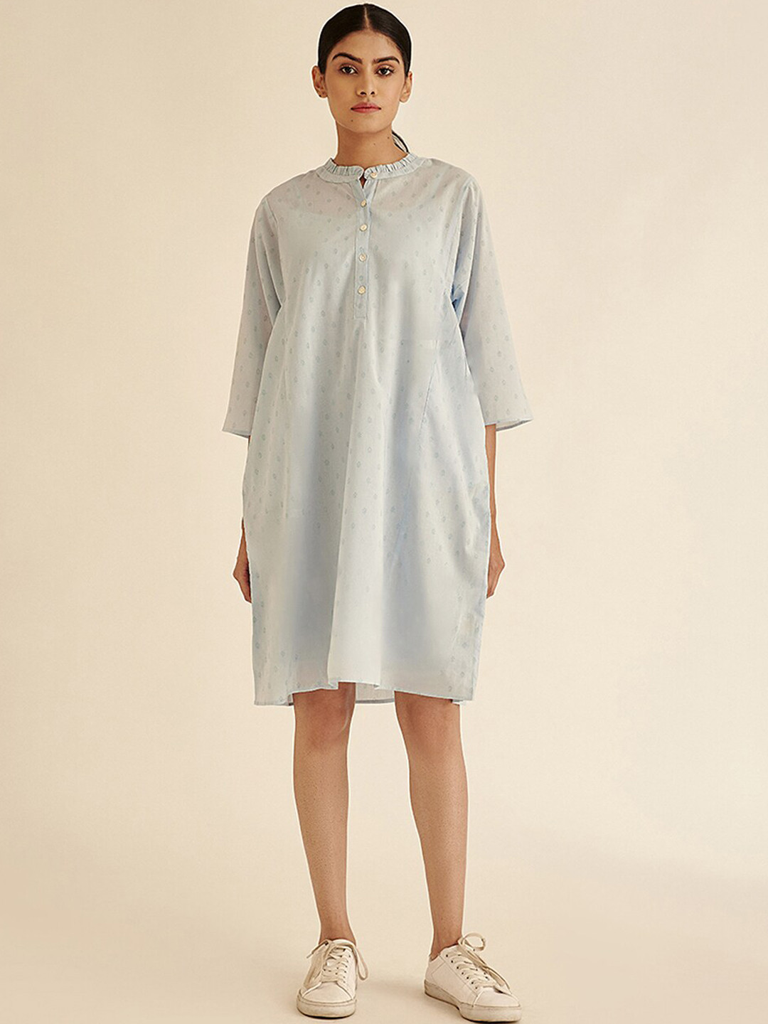 

Ancestry Women Blue Printed Kurta