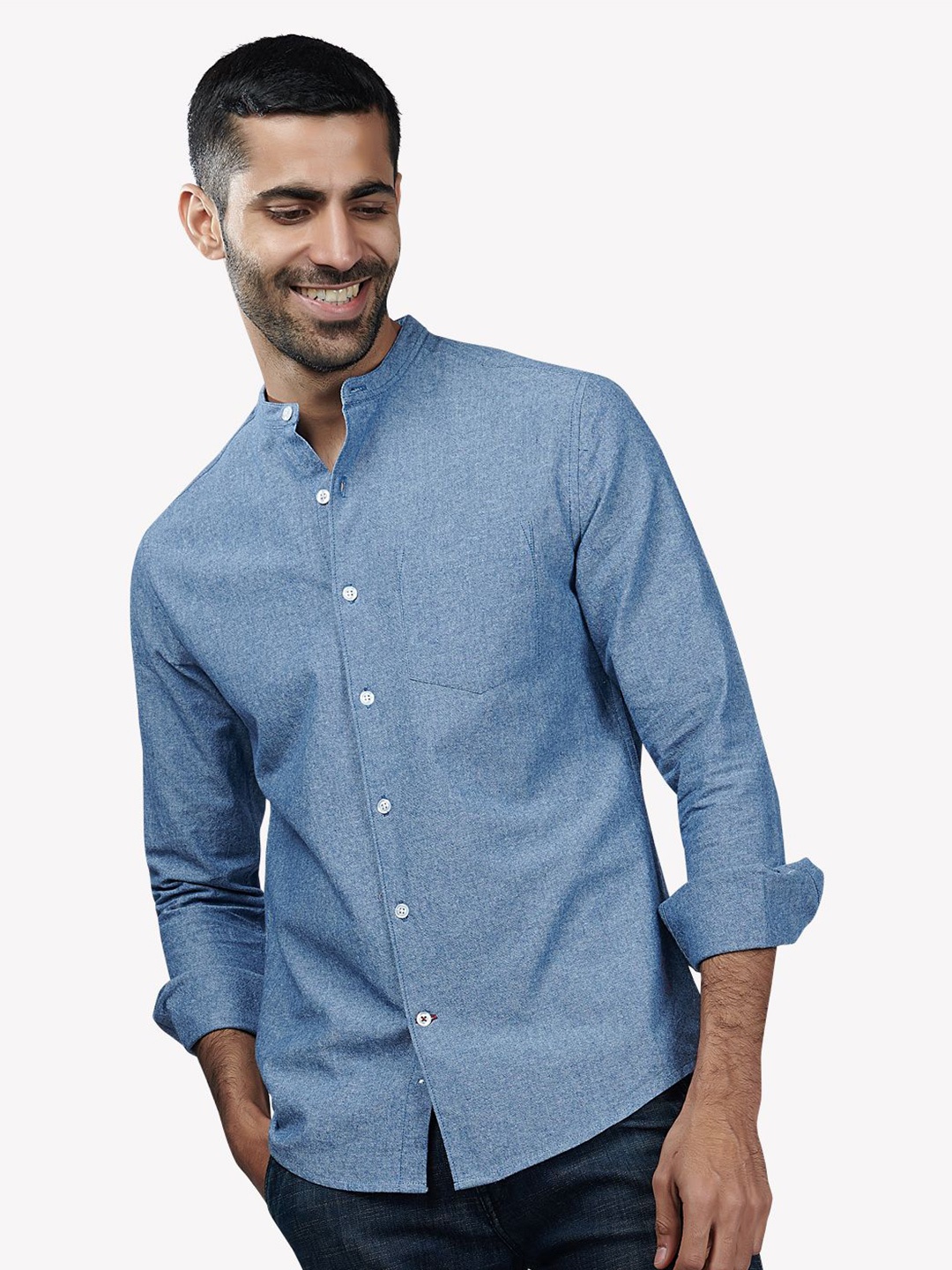 

VASTRADO Men Blue Casual Shirt