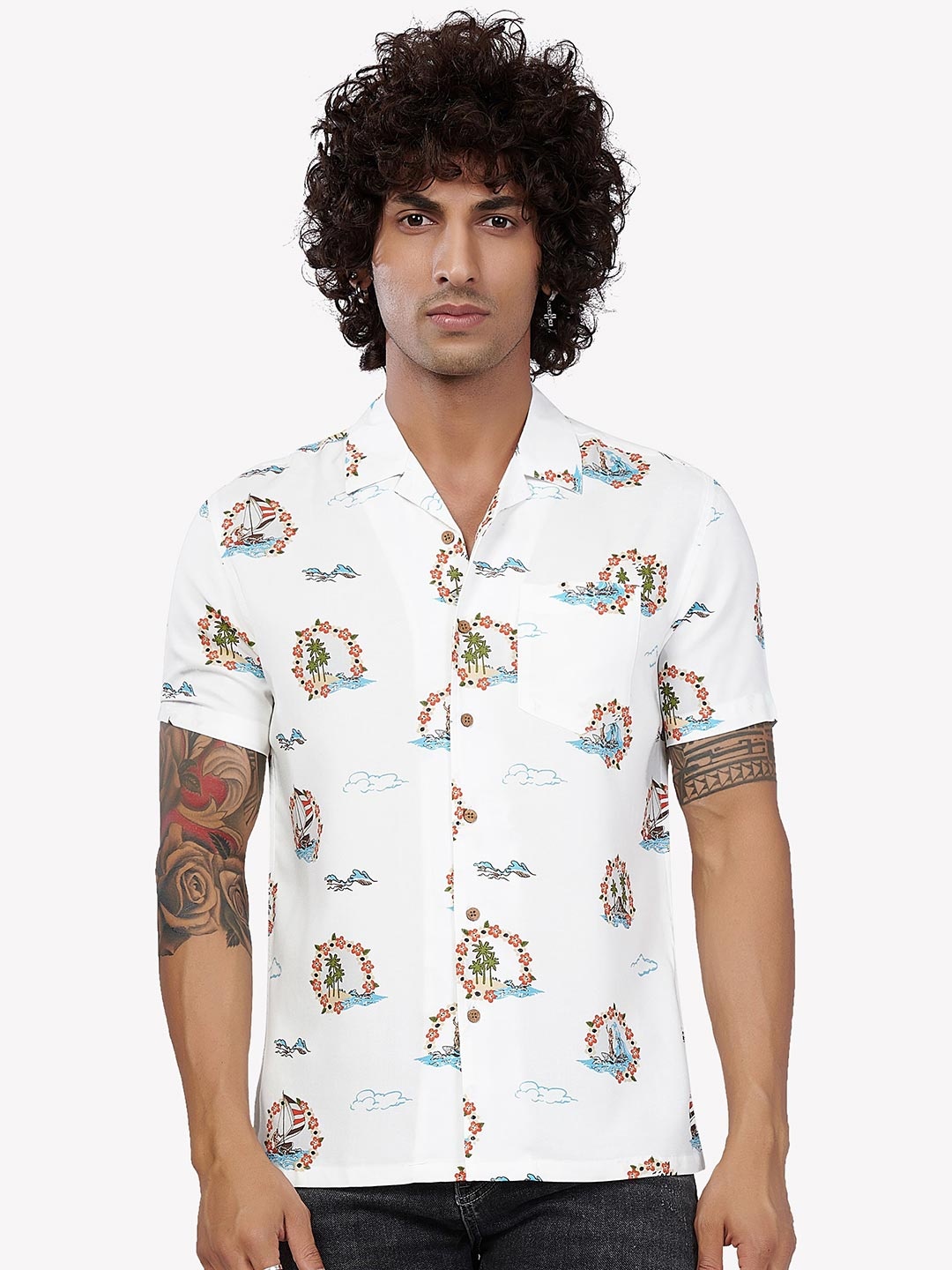 

VASTRADO Men Multicoloured Floral Printed Casual Shirt, Multi