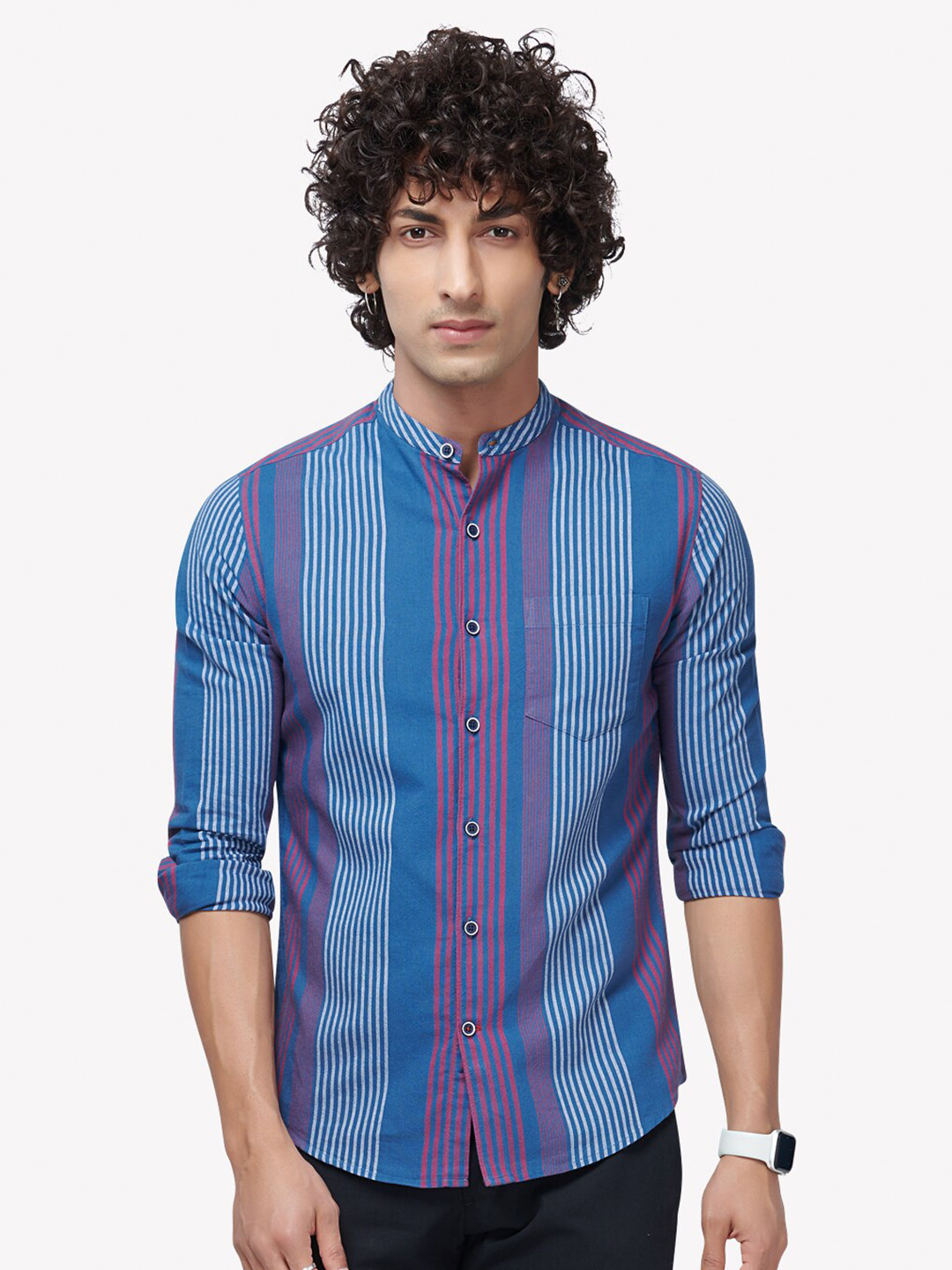 

VASTRADO Men Multicoloured Striped Casual Shirt, Multi