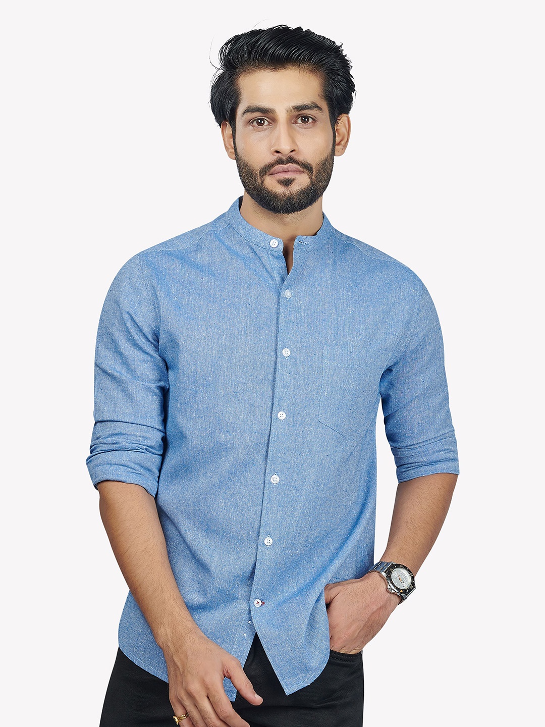 

VASTRADO Men Blue Casual Shirt