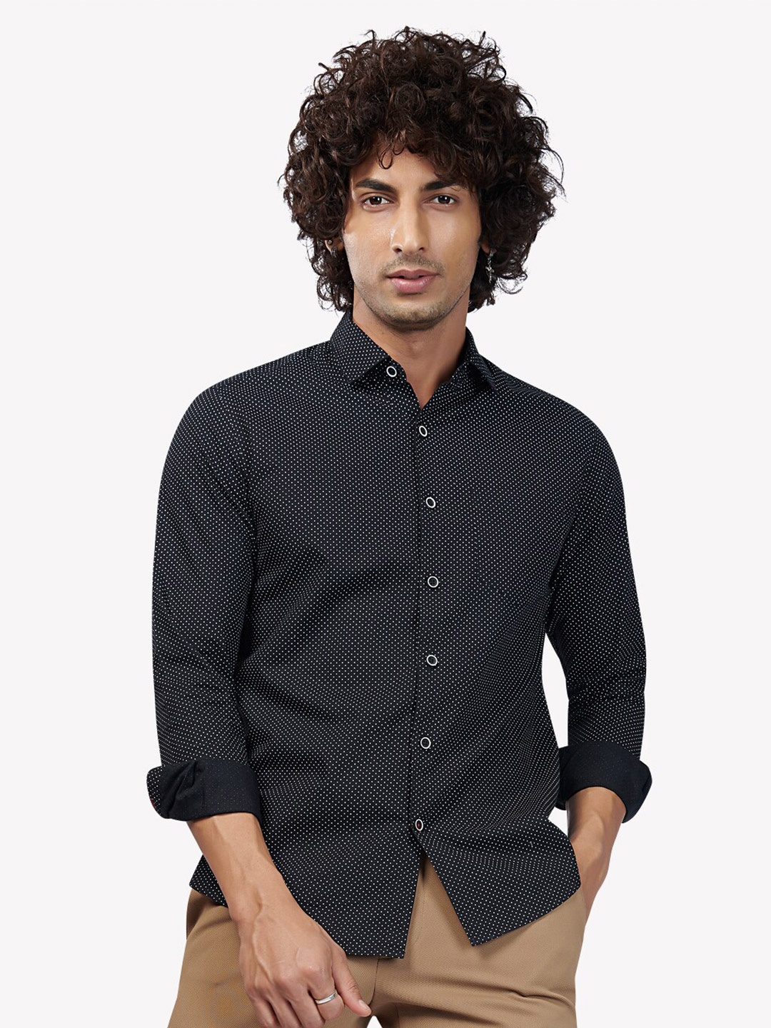 

VASTRADO Men Black Printed Casual Shirt