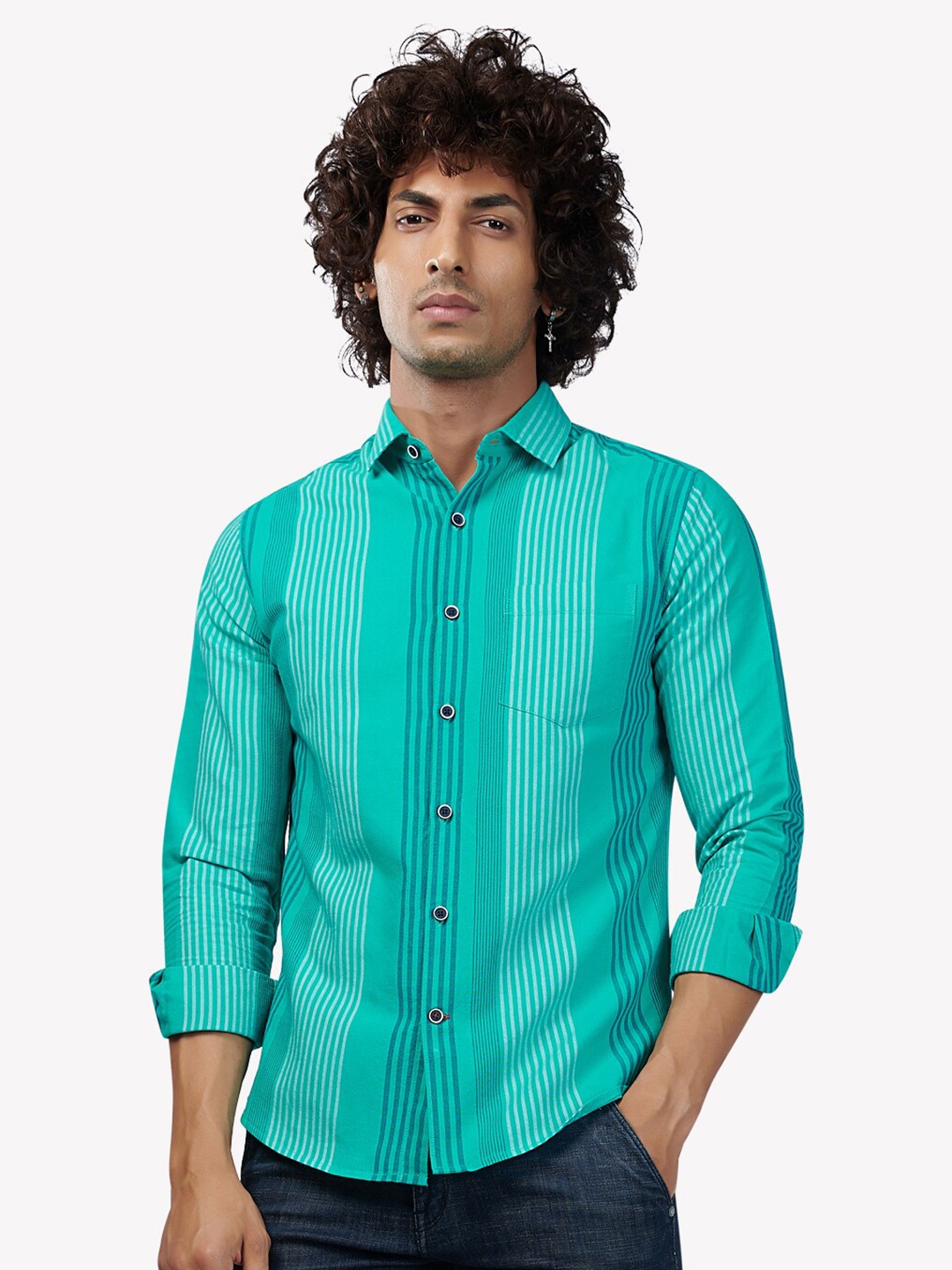 

VASTRADO Men Multicoloured Striped Casual Shirt, Multi