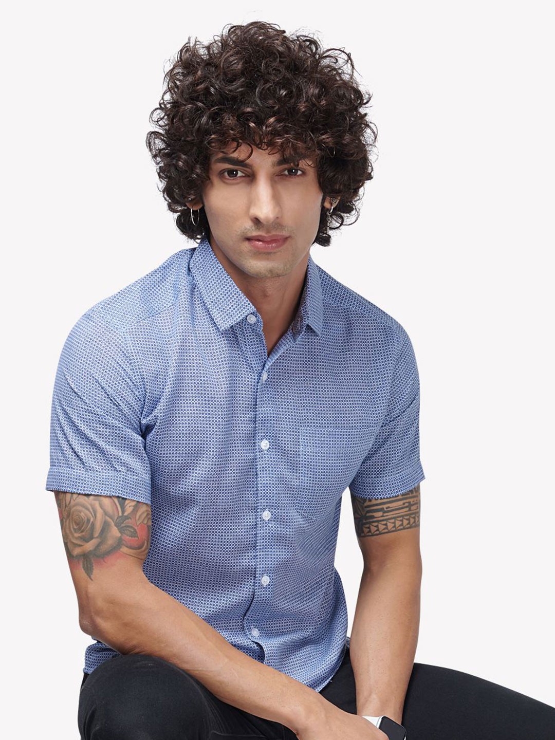 

VASTRADO Men Blue Casual Shirt