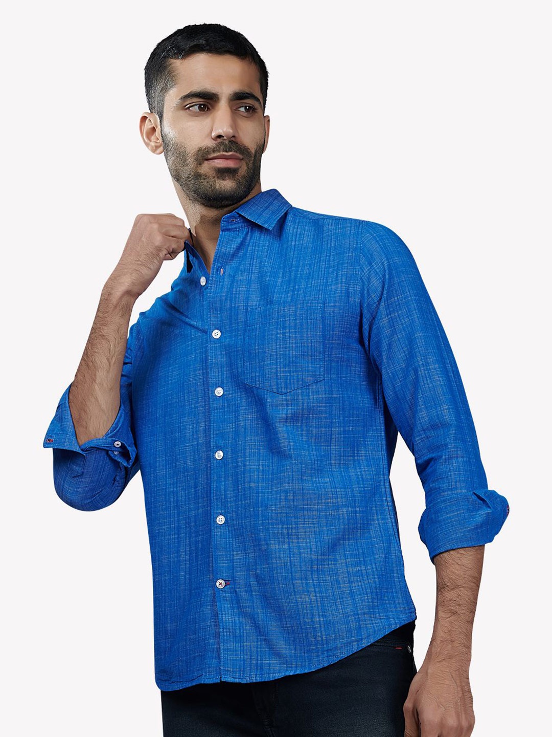 

VASTRADO Men Blue Casual Shirt