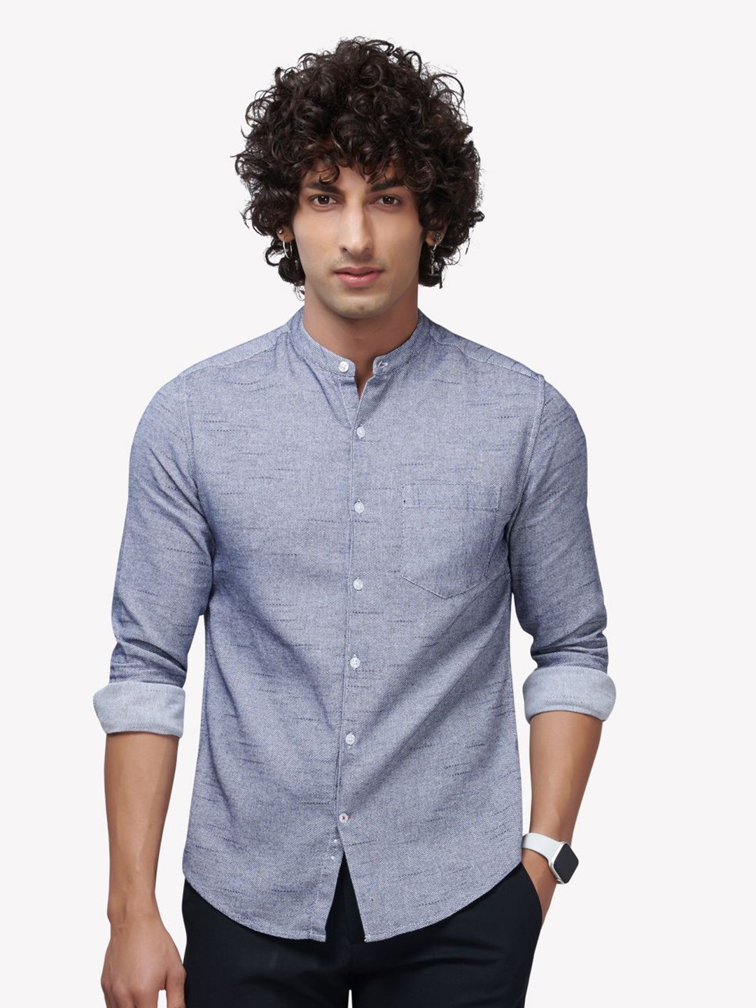 

VASTRADO Men Blue Casual Shirt