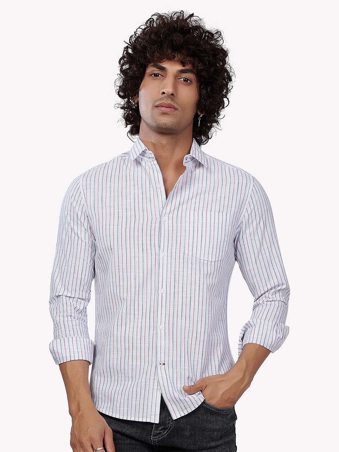 

VASTRADO Men Multicoloured Striped Casual Shirt, Multi