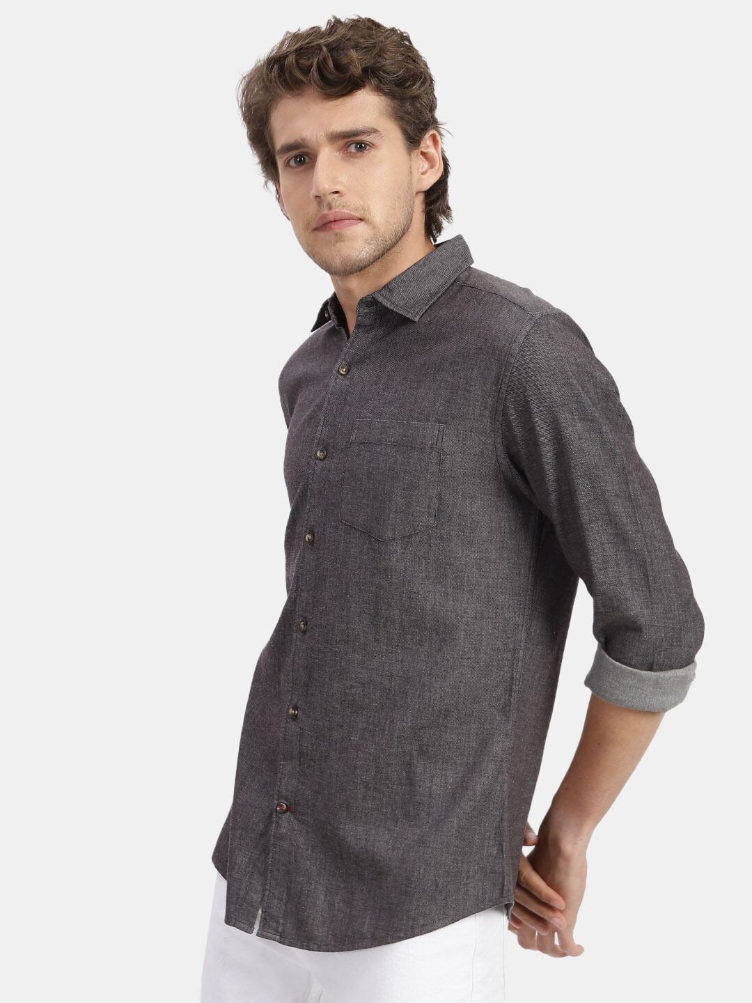 

VASTRADO Men Grey Casual Shirt