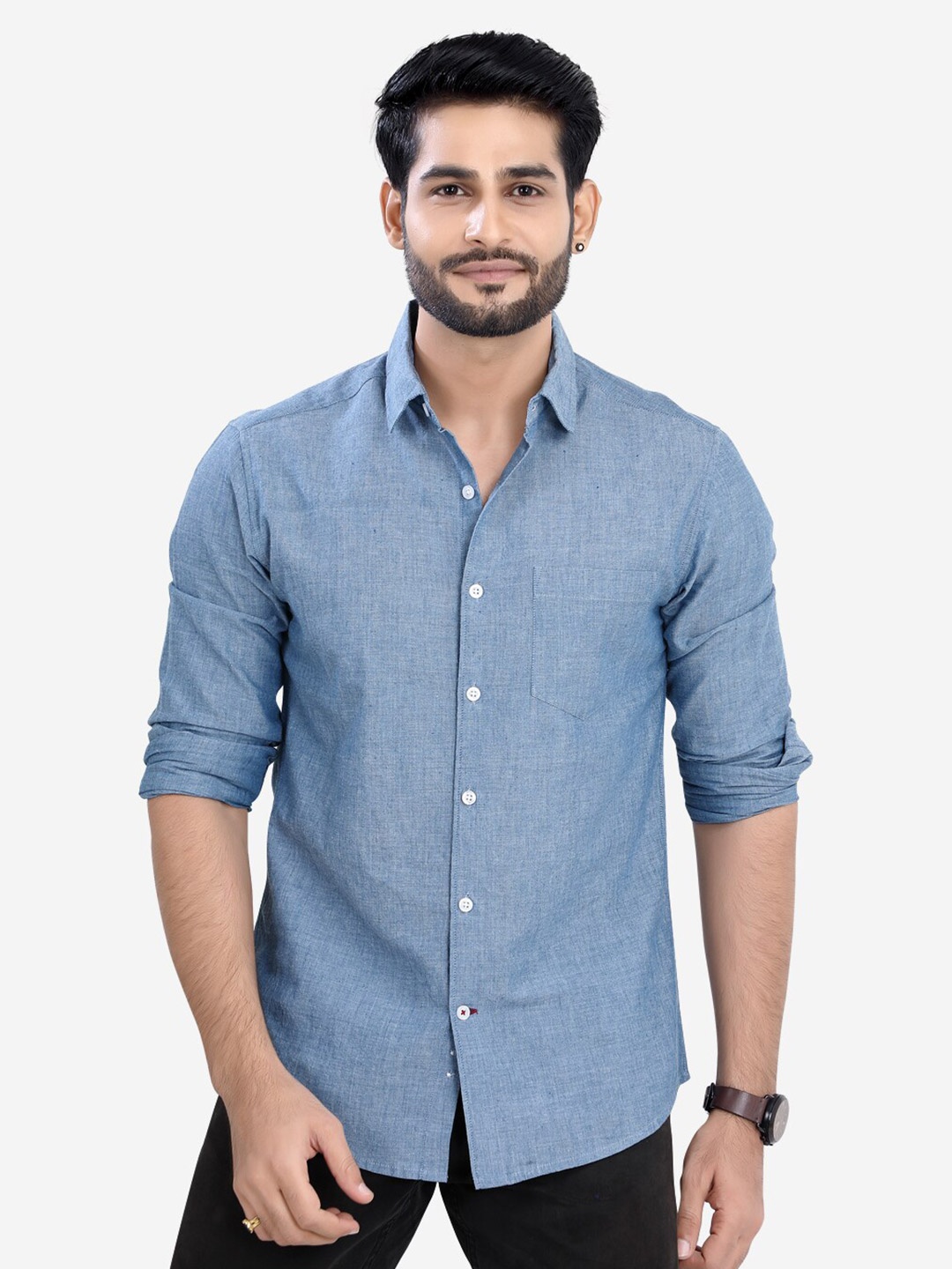 

VASTRADO Men Blue Casual Shirt