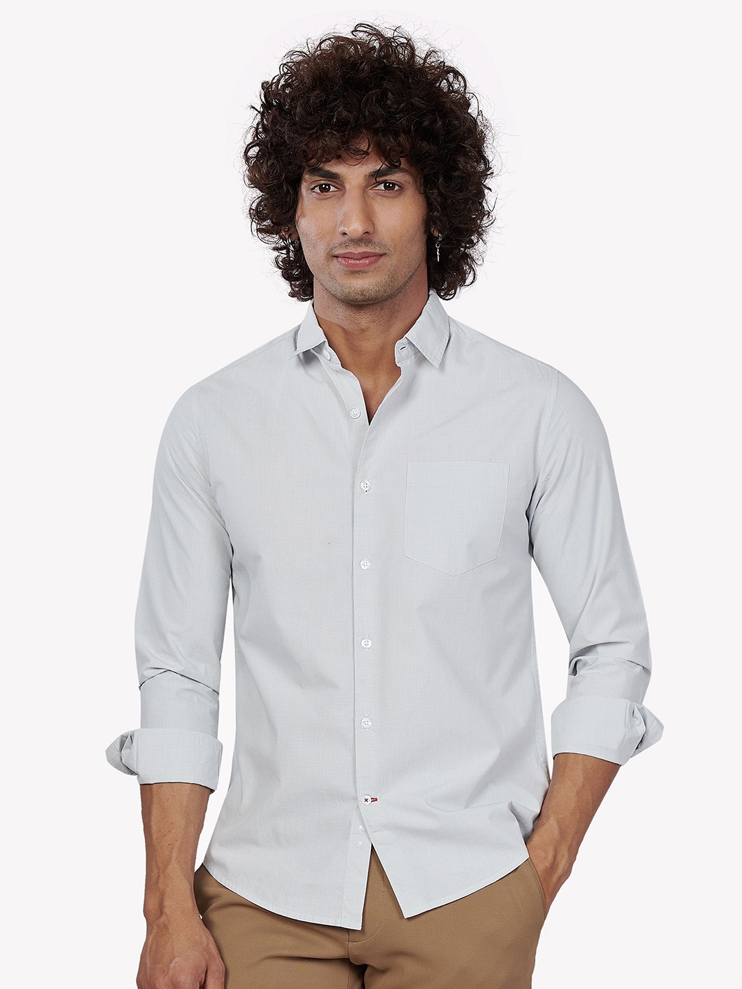 

VASTRADO Men Grey Casual Shirt