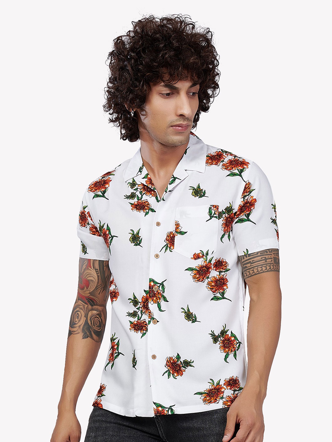 

VASTRADO Men Multicoloured Floral Printed Casual Shirt, Multi