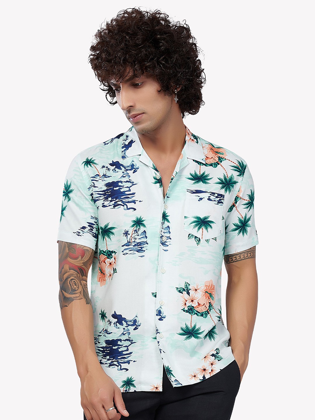 

VASTRADO Men Multicoloured Floral Printed Casual Shirt, Multi