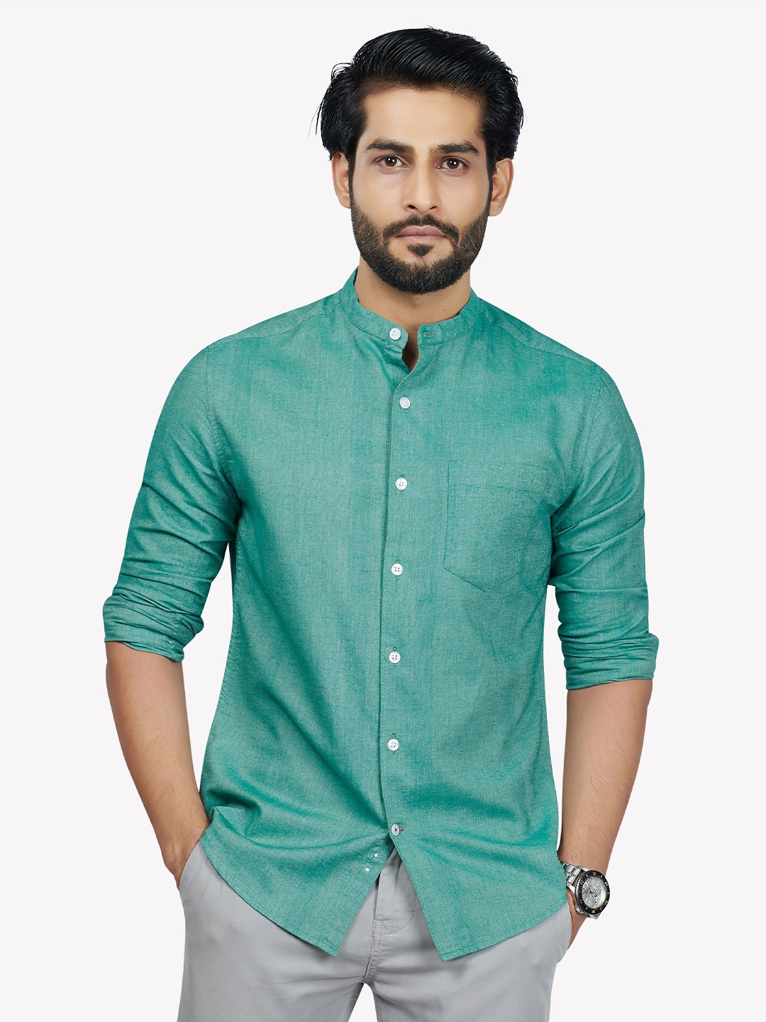 

VASTRADO Men Green Casual Shirt