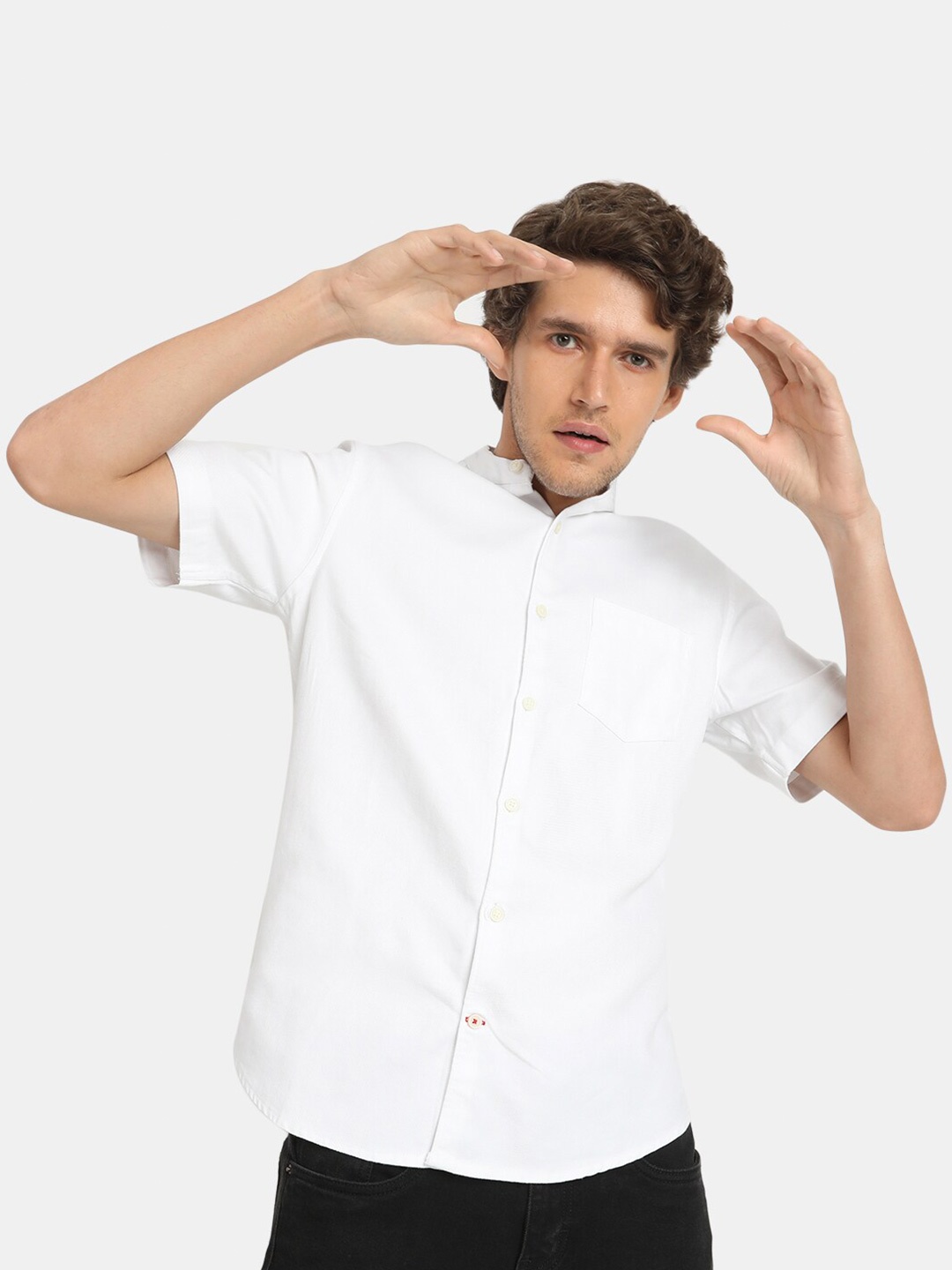 

VASTRADO Men White Casual Shirt