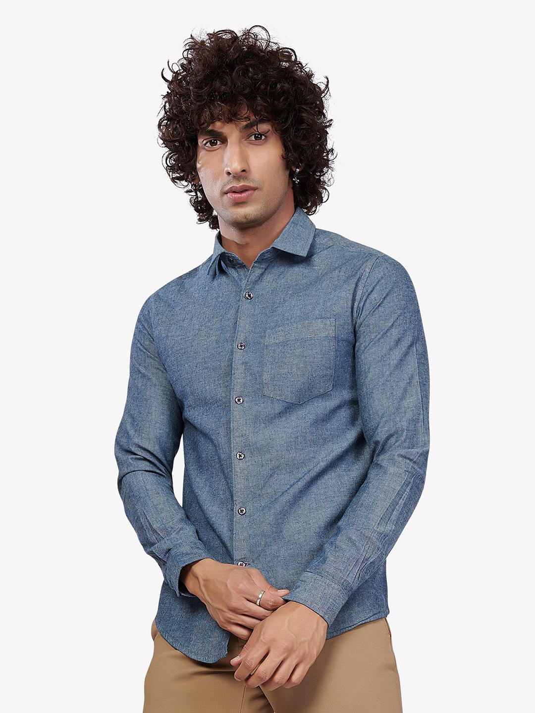 

VASTRADO Men Blue Casual Shirt