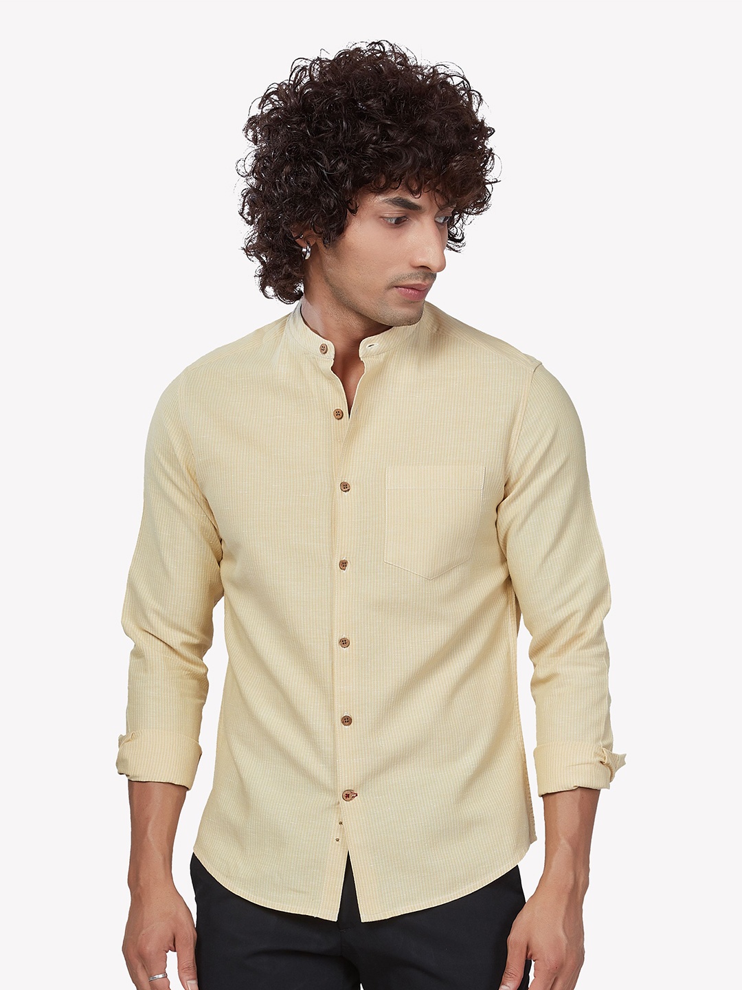 

VASTRADO Men Yellow Casual Shirt