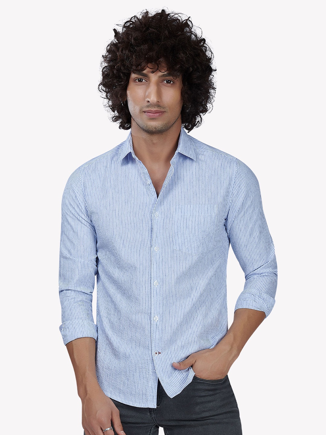 

VASTRADO Men Blue Casual Shirt