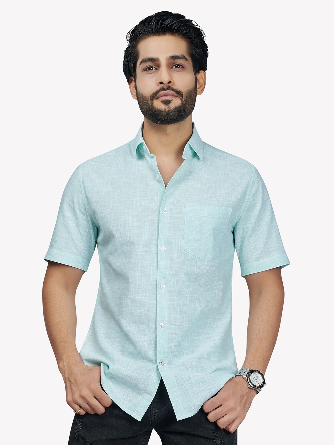 

VASTRADO Men Green Casual Shirt