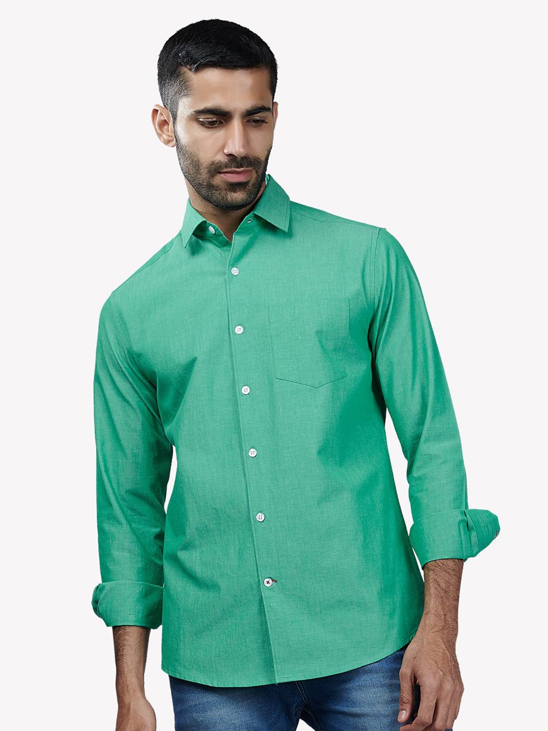 

VASTRADO Men Green Casual Shirt