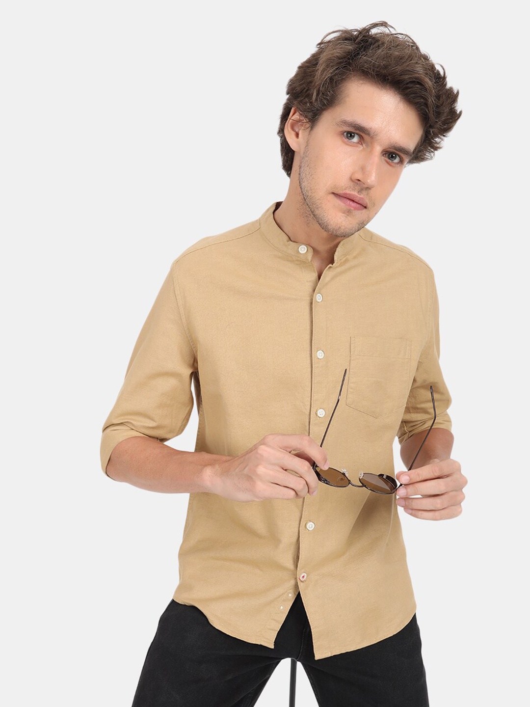 

VASTRADO Men Khaki Casual Shirt