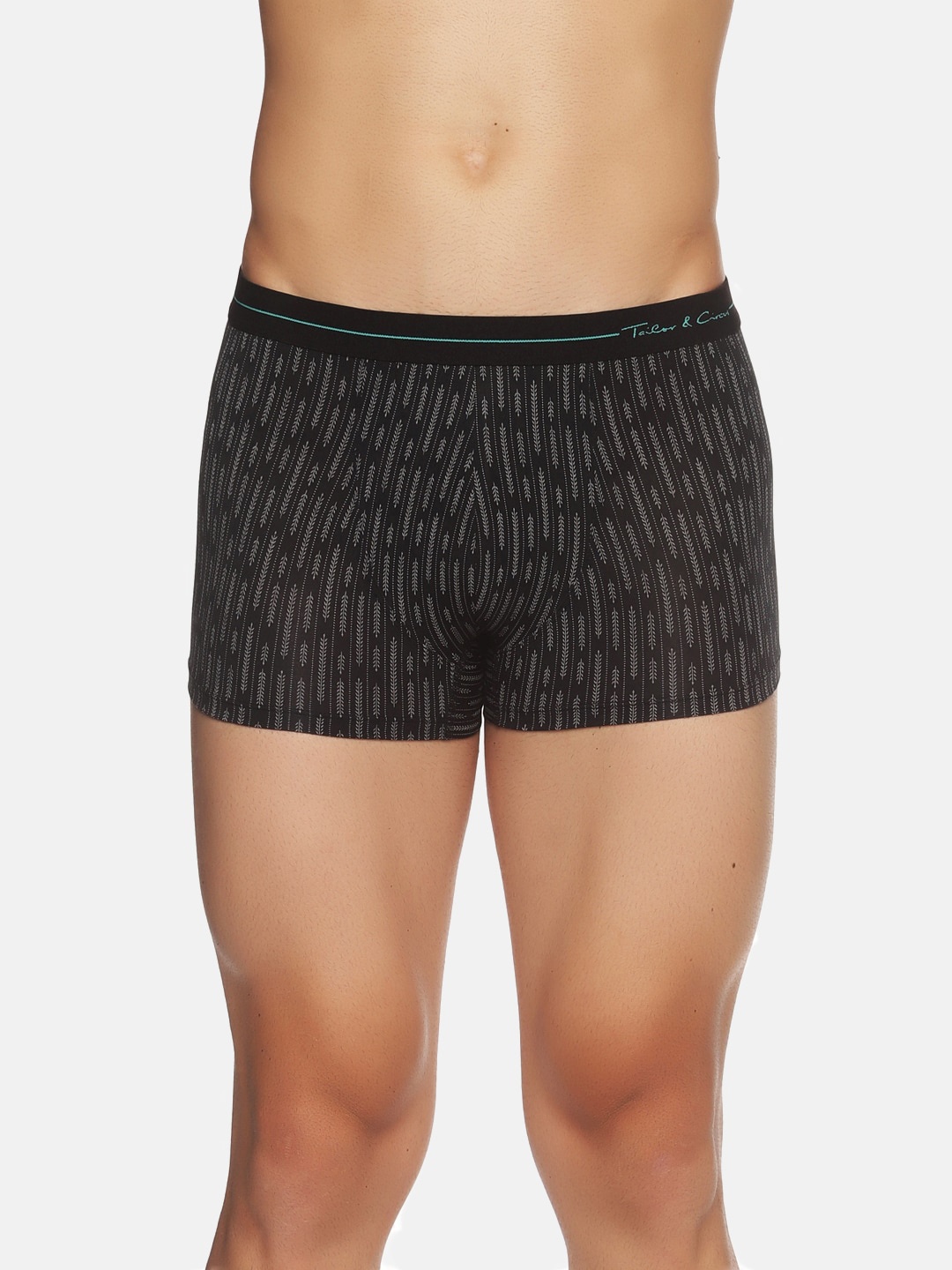 

Tailor & Circus Men Black Self-Design Puresoft Anti-Bacterial Beechwood Modal Trunk