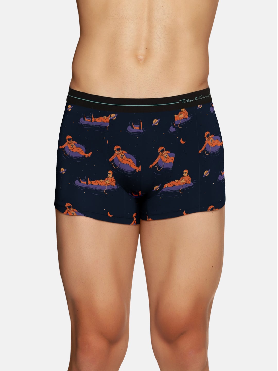 

Tailor & Circus Men Navy-Blue & Violet Printed Anti-Bacterial Trunk TR_1PK_LC