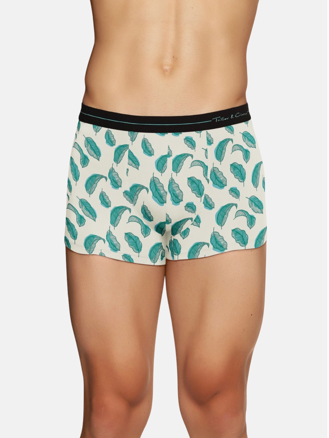

Tailor & Circus Men White & Green Printed Puresoft Anti-Bacterial Trunk TR_1PK_FL