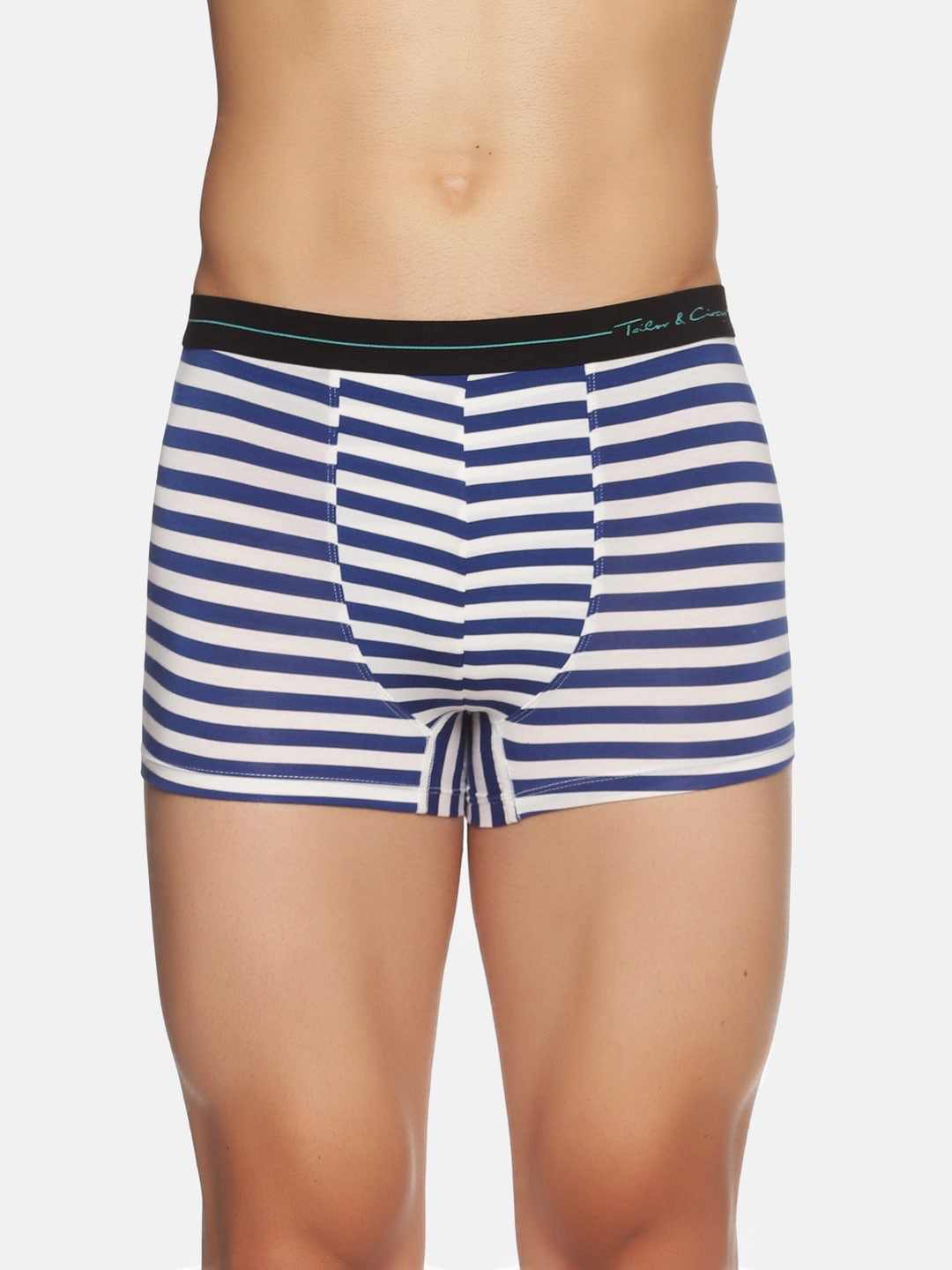 

Tailor & Circus Men Blue & White Striped Puresoft Anti-Bacterial Beechwood Trunk TR_1PK_NA