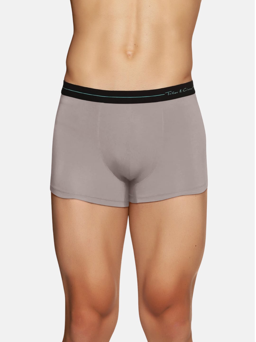 

Tailor & Circus Men Grey Solid Puresoft Anti-Bacterial Beechwood Modal Trunk