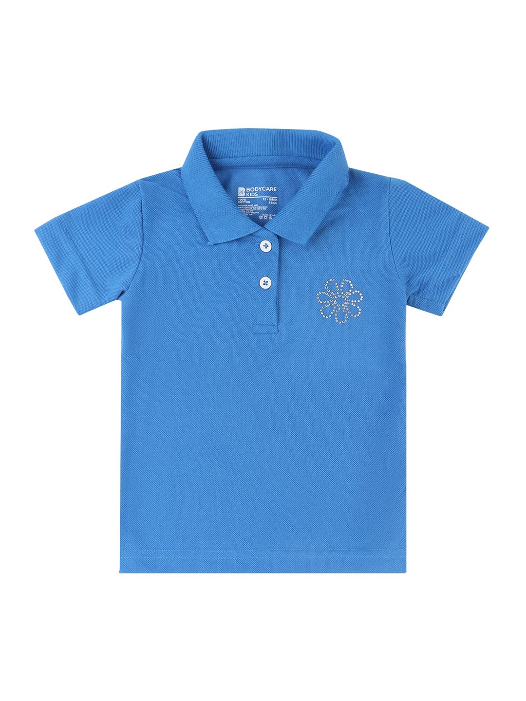 

Bodycare Kids Girls Blue Polo Collar T-shirt