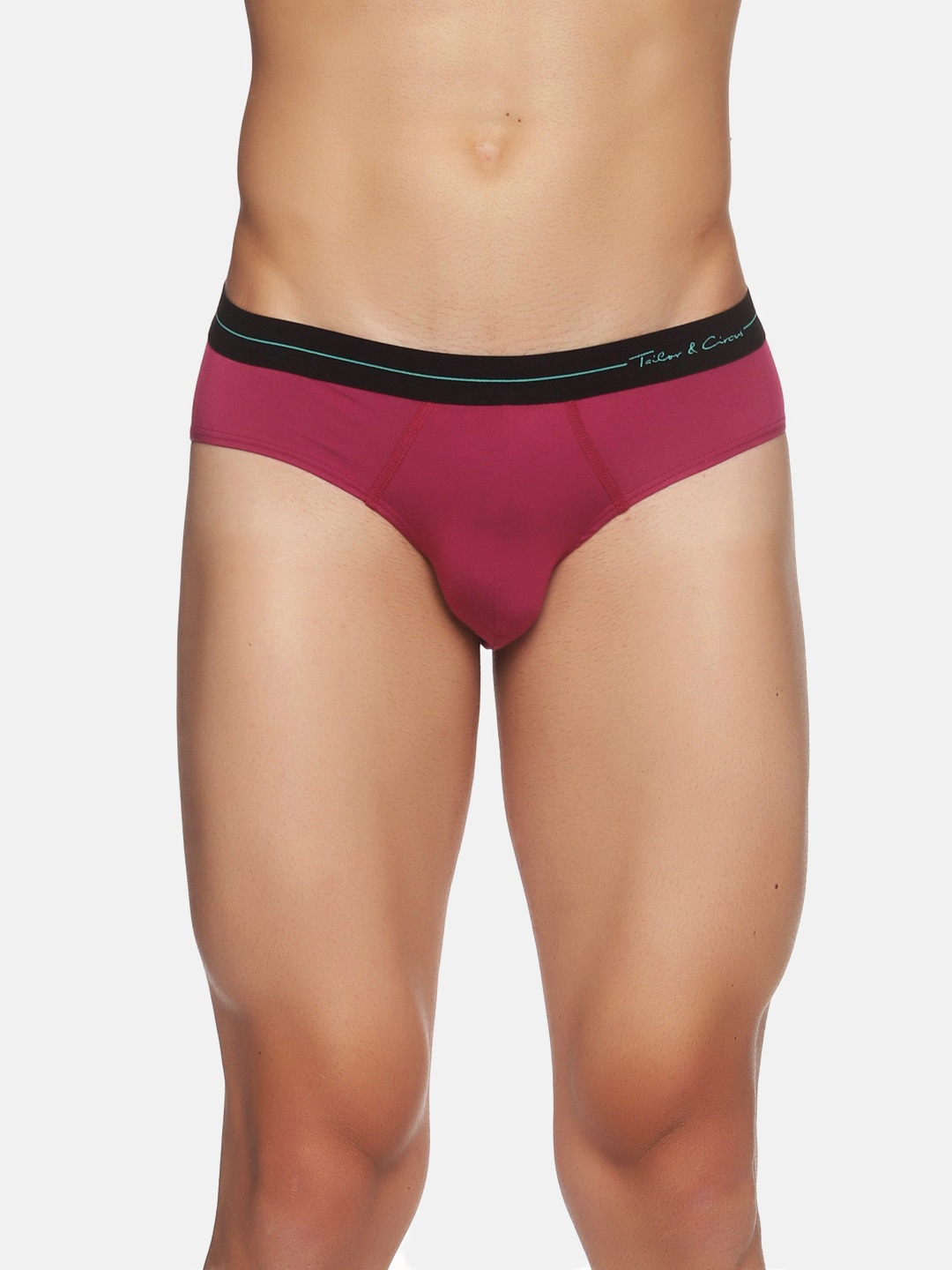 

Tailor & Circus Men Maroon Solid Puresoft Anti-Bacterial Beechwood Modal Basic Briefs