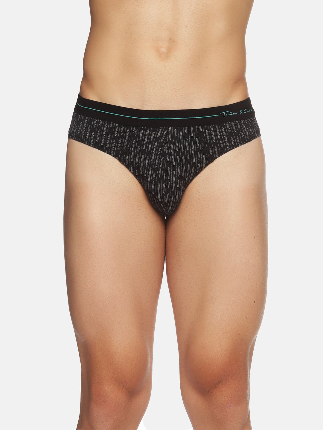 

Tailor & Circus Men Black Printed Puresoft Beechwood Basic Briefs BR_1PK_AR