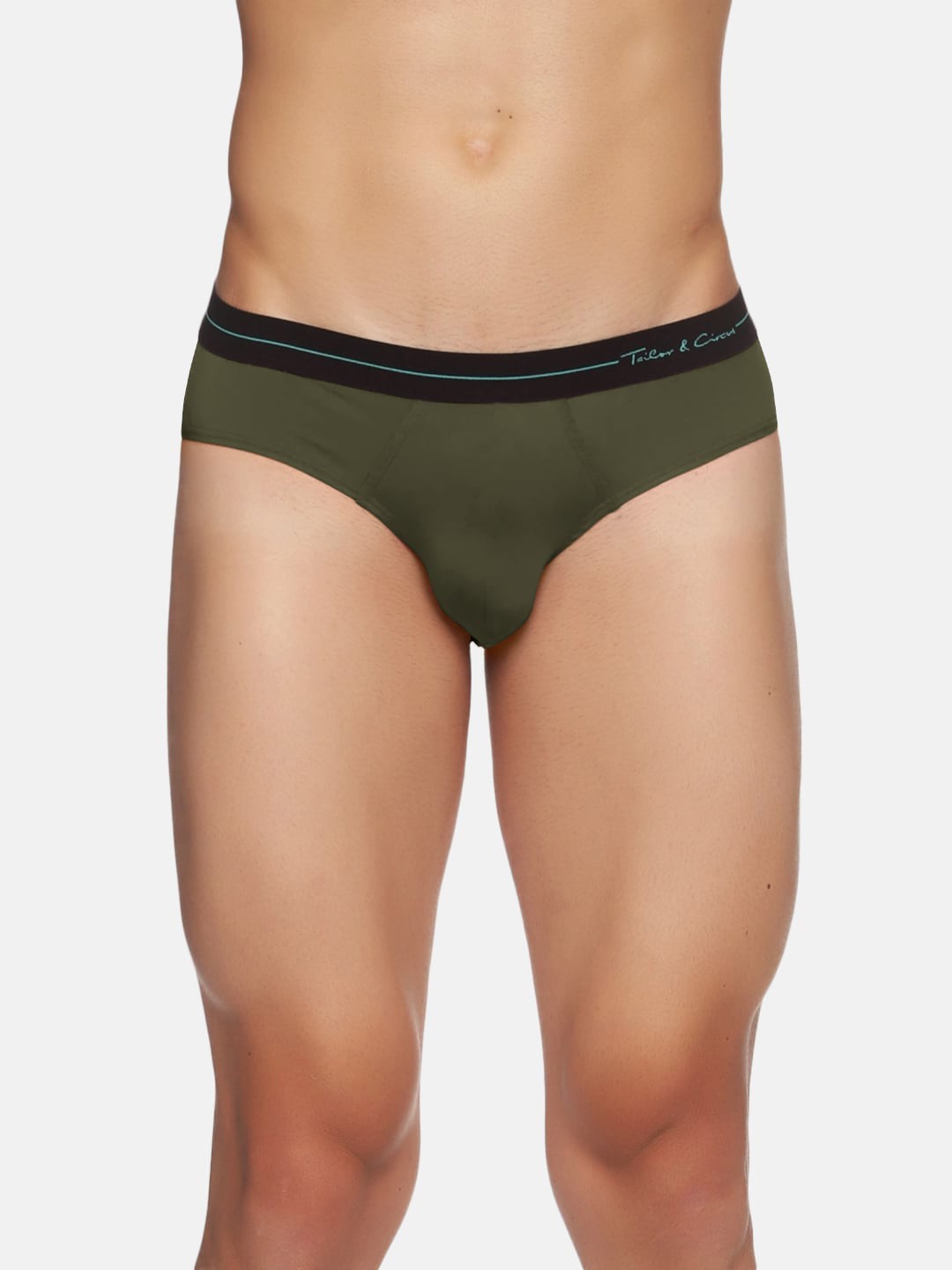 

Tailor & Circus Men Green Solid Puresoft Anti-Bacterial Beechwood Modal Basic Briefs