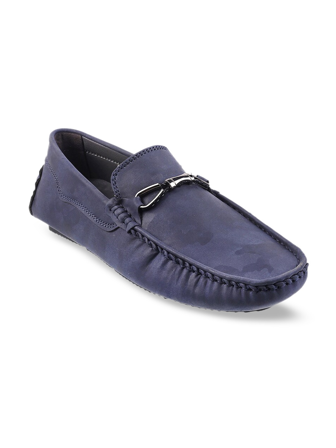 

Mochi Men Slip-On Regular Blue Suede Loafers