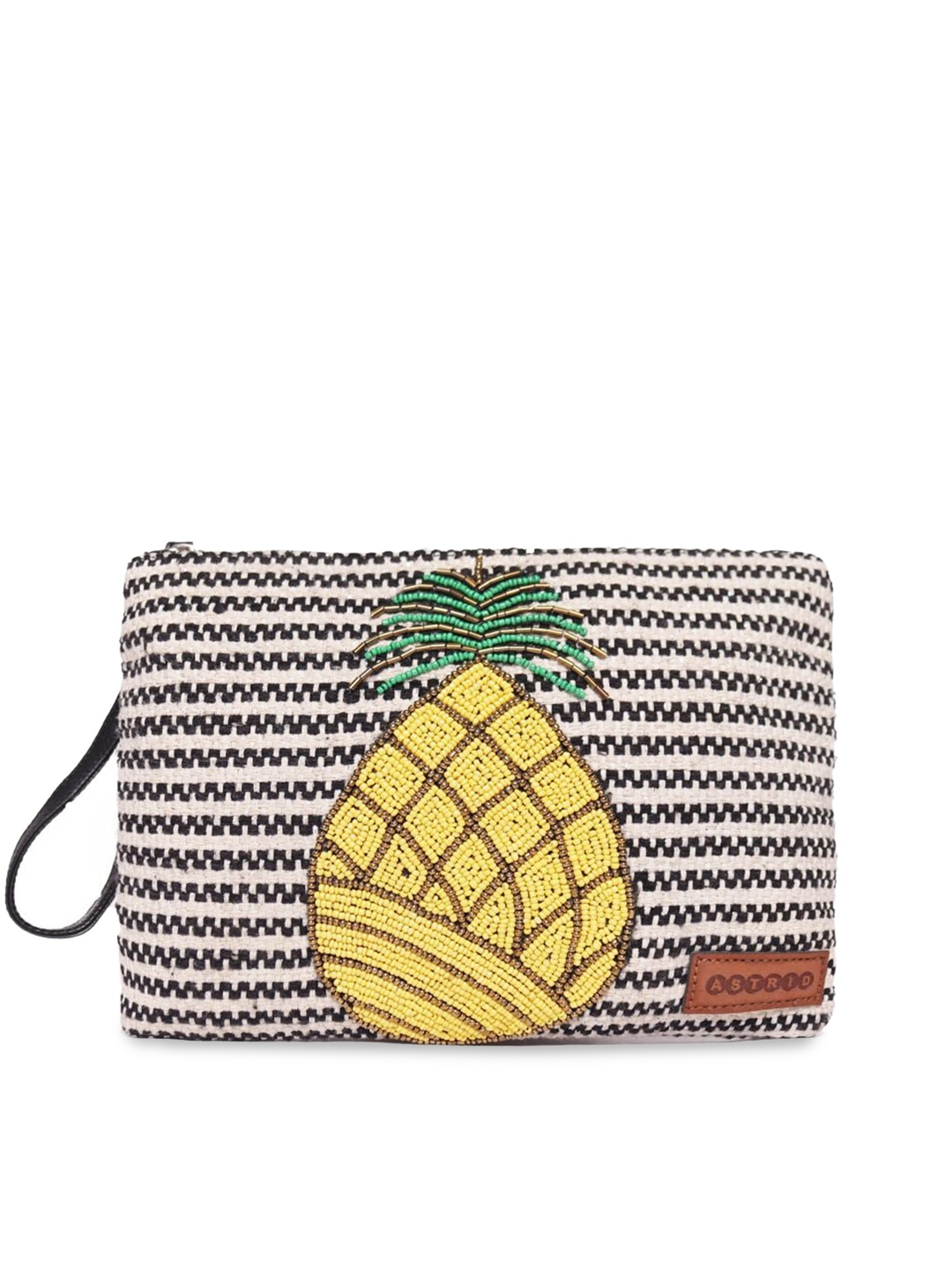 

ASTRID Women Yellow Printed Makeup Pouch