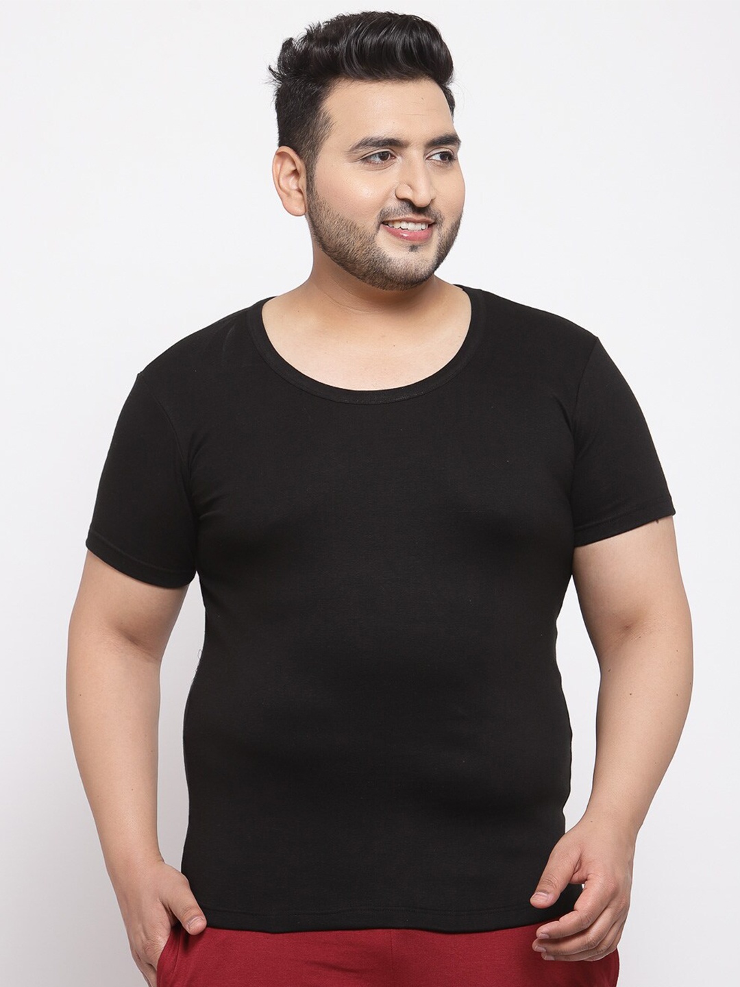 

PlusS Men Black T-shirt