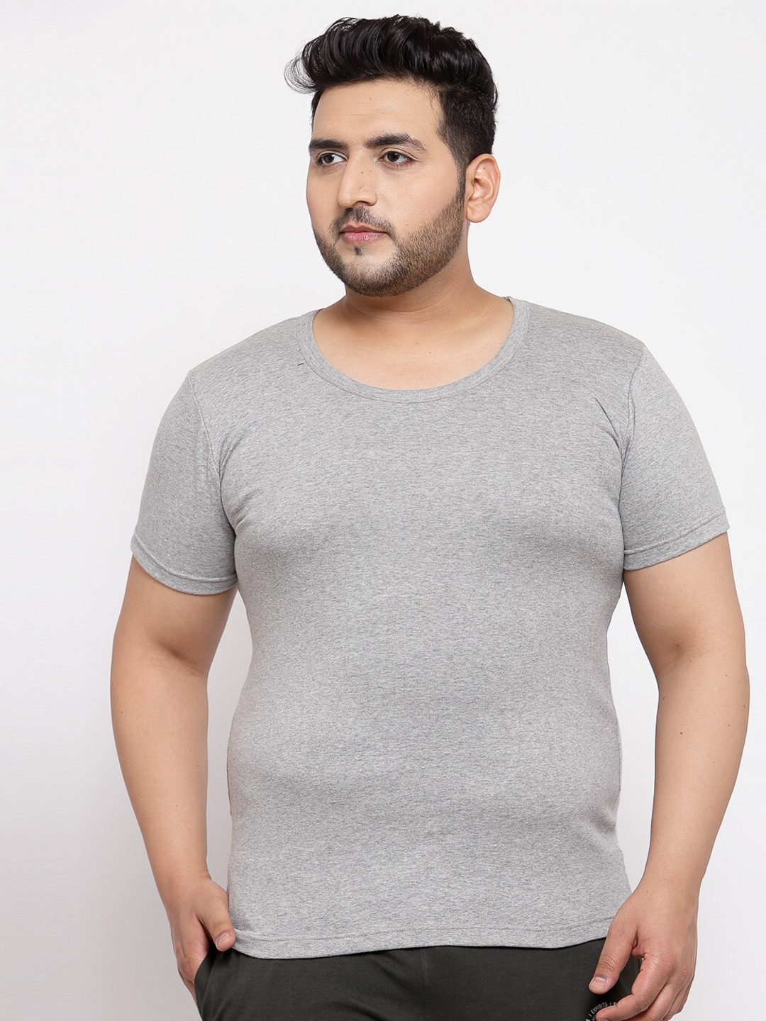 

plusS Men Grey T-shirt
