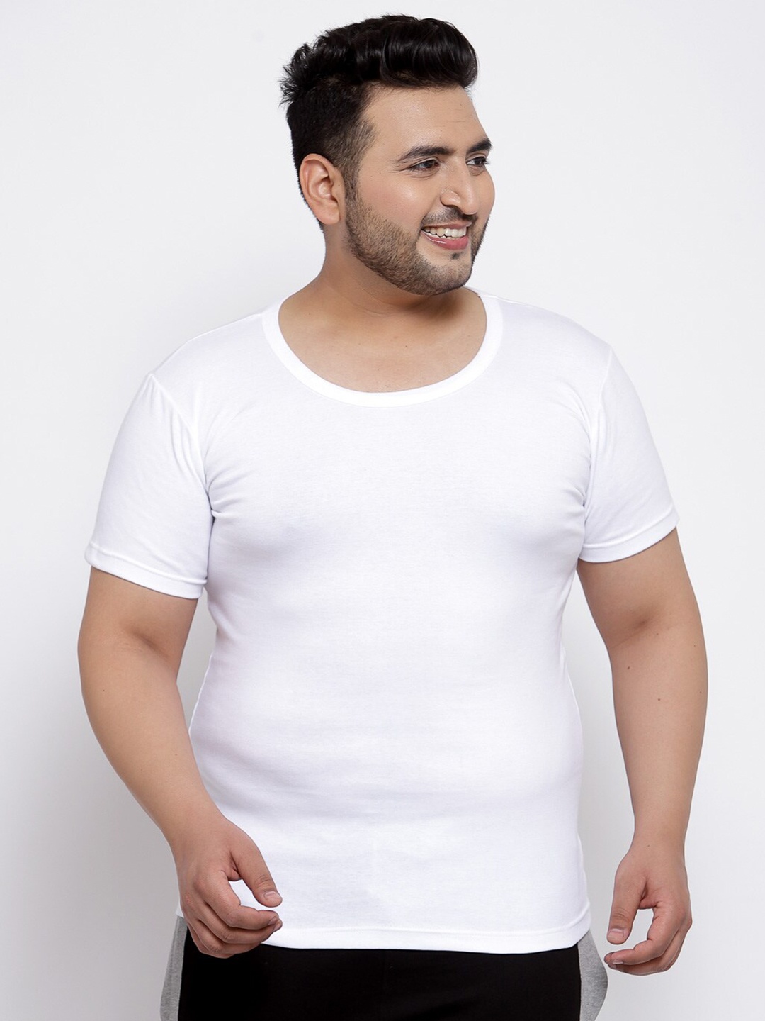 

plusS Men White T-shirt
