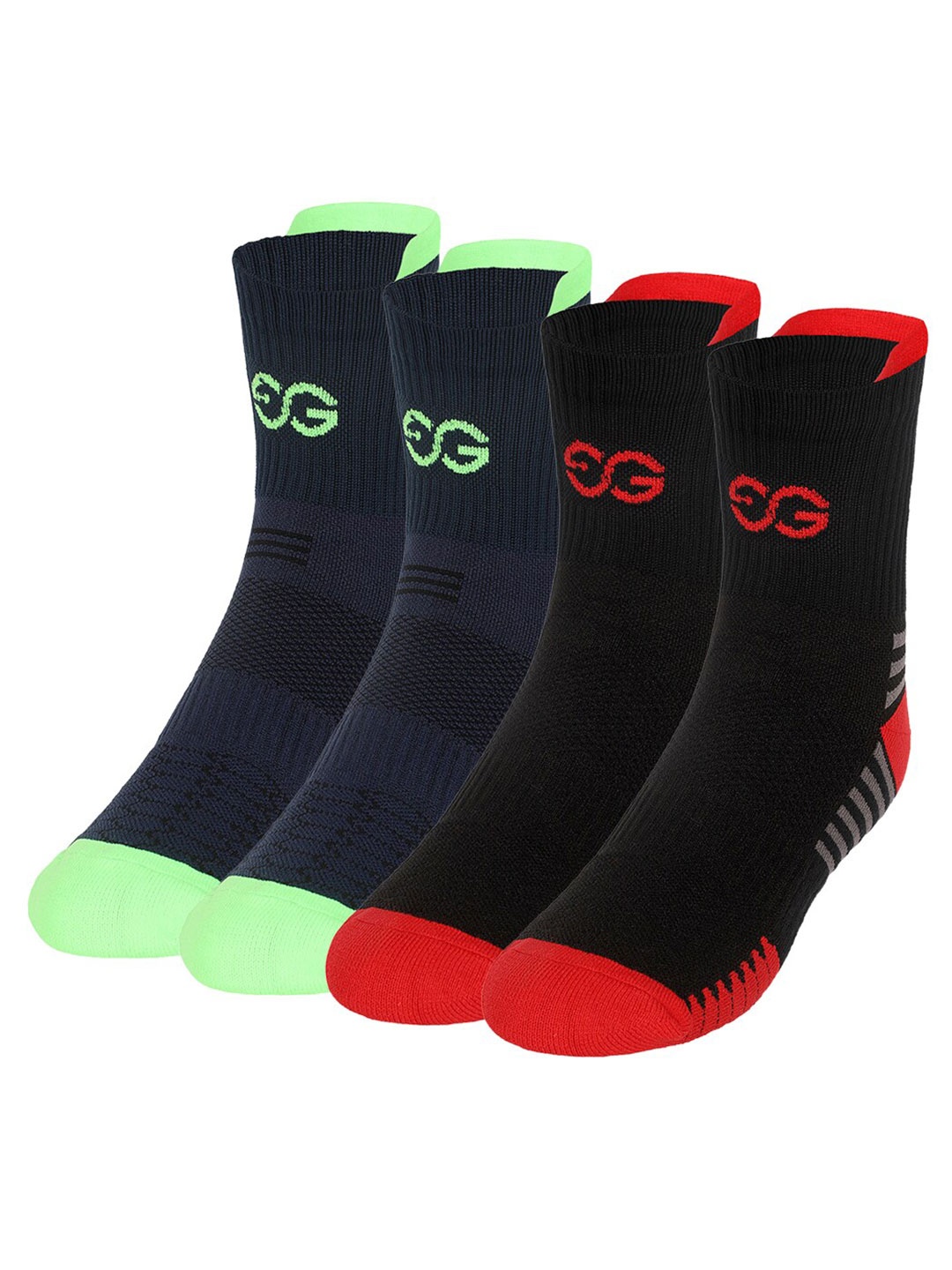 

SuperGear Men Workout Pack of 2 Ankle Length Cotton Socks, Red