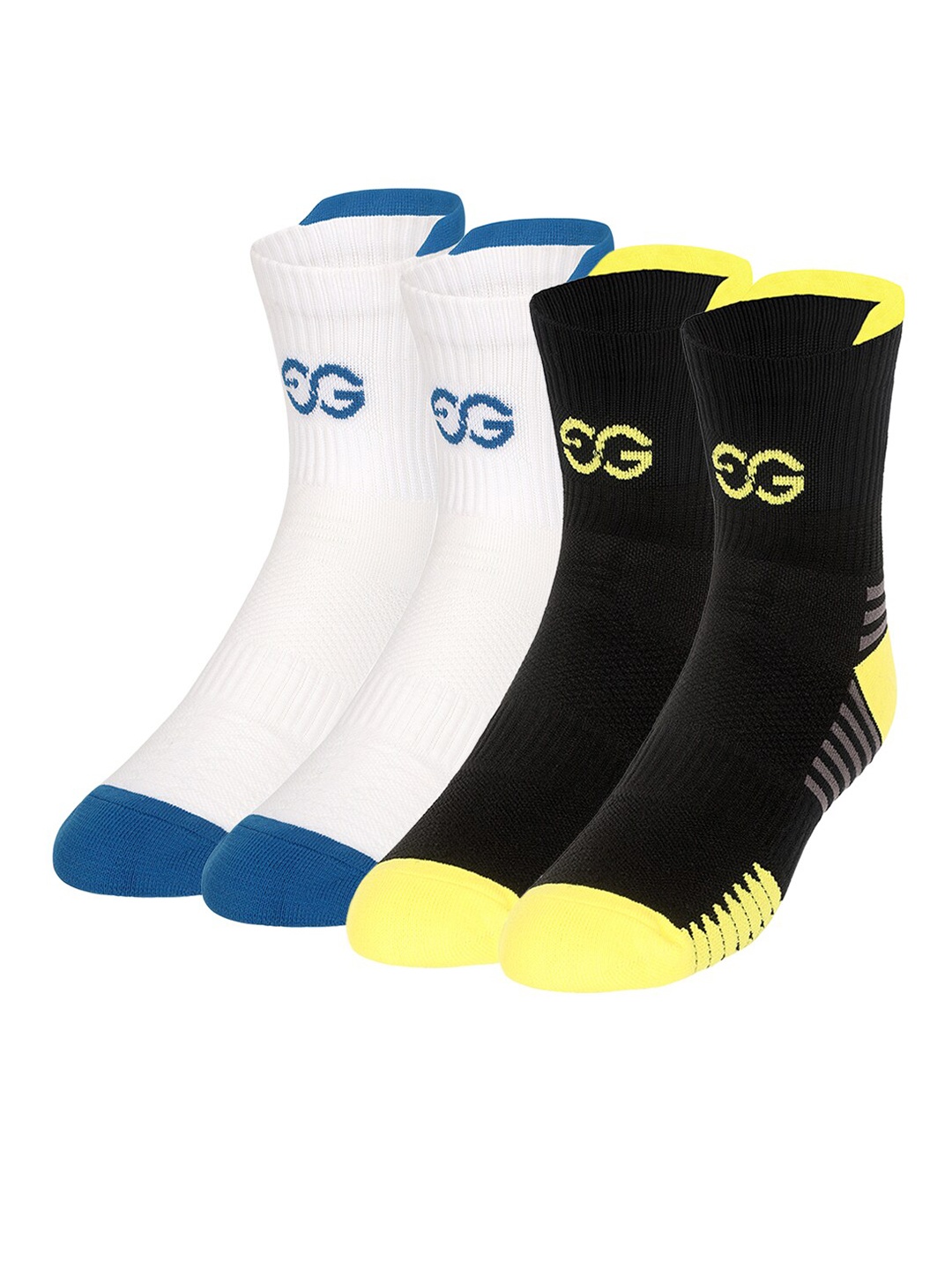 

SuperGear Men Workout Pack of 2 Ankle Length Socks, Black