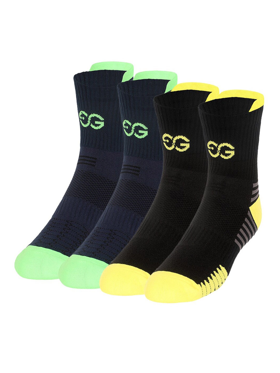 

SuperGear Men Workout Pack of 2 Ankle Length Cotton Socks, Black
