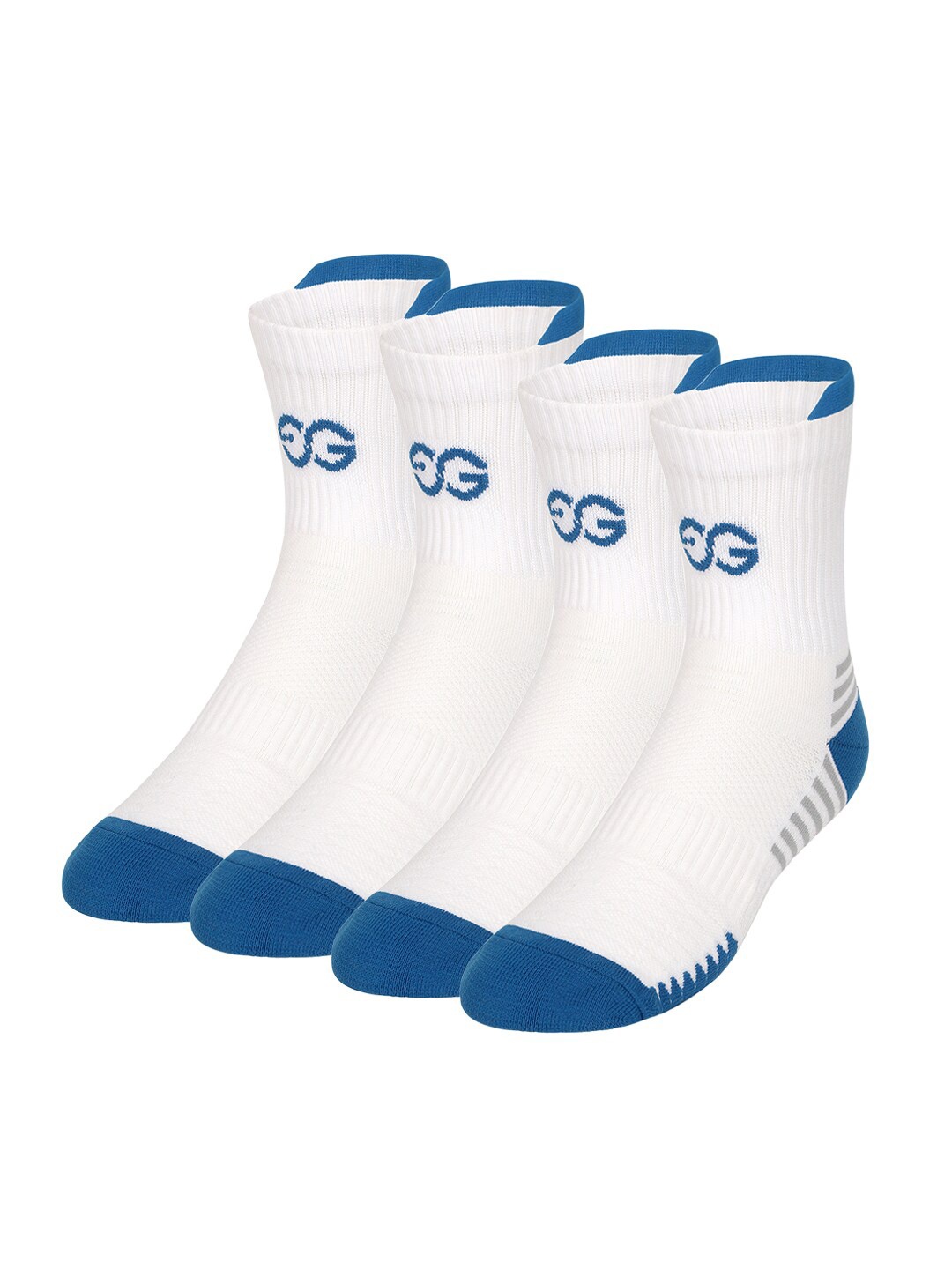 

SuperGear Men Workout Pack Of 2 Patterned Ankle-Length Socks, White