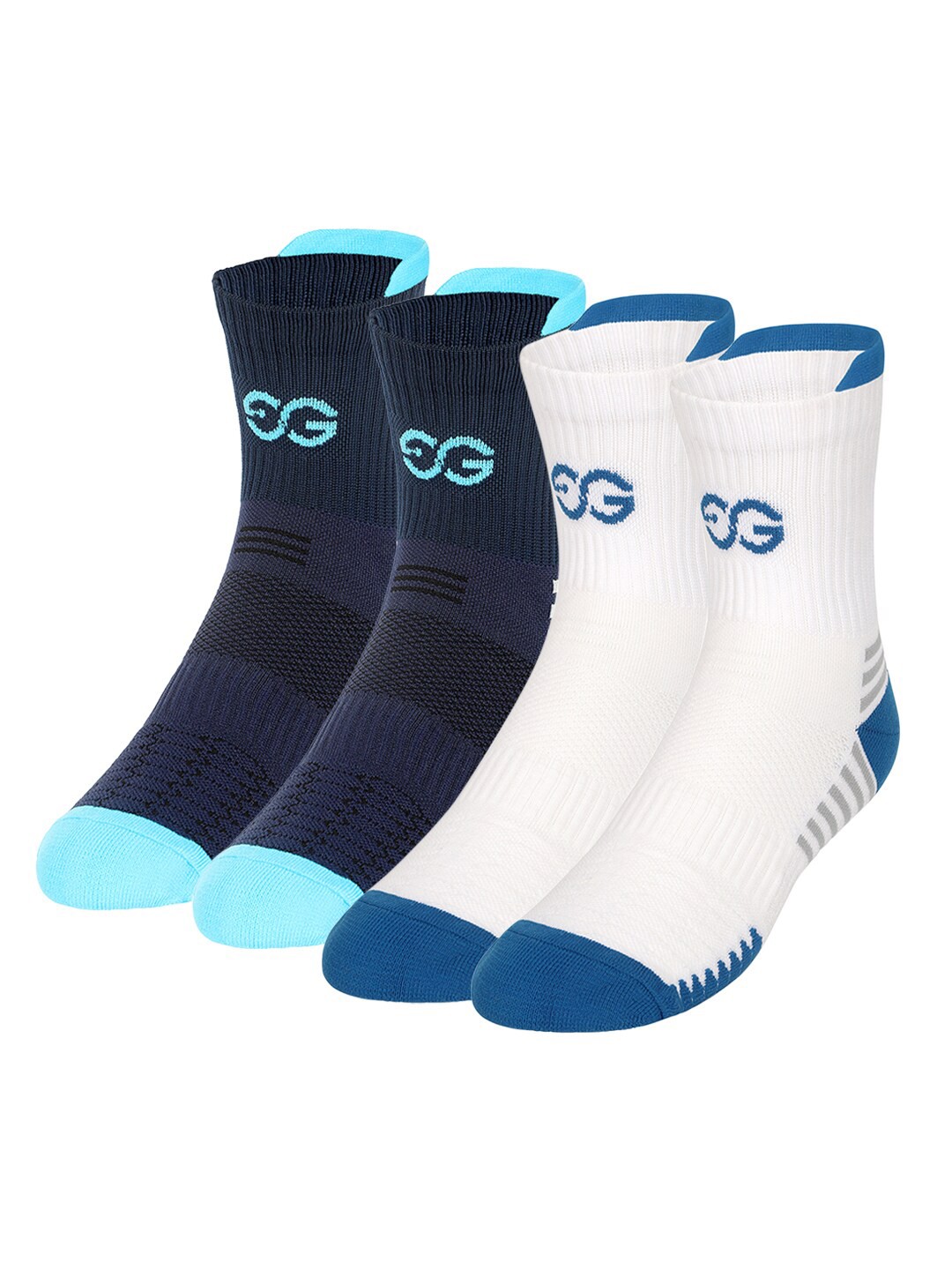 

SuperGear Men Pack of 2 Ankle Length Cotton Workout Socks, Blue