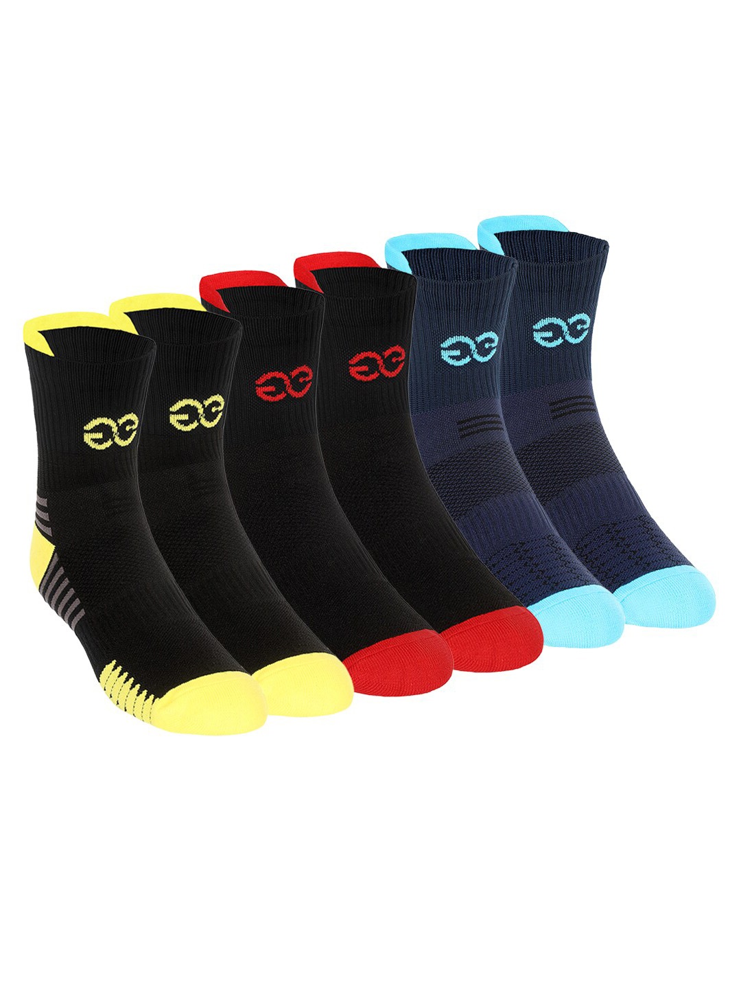 

SuperGear Men Workout Pack of 3 Ankle Length Cotton Sports Socks, Blue