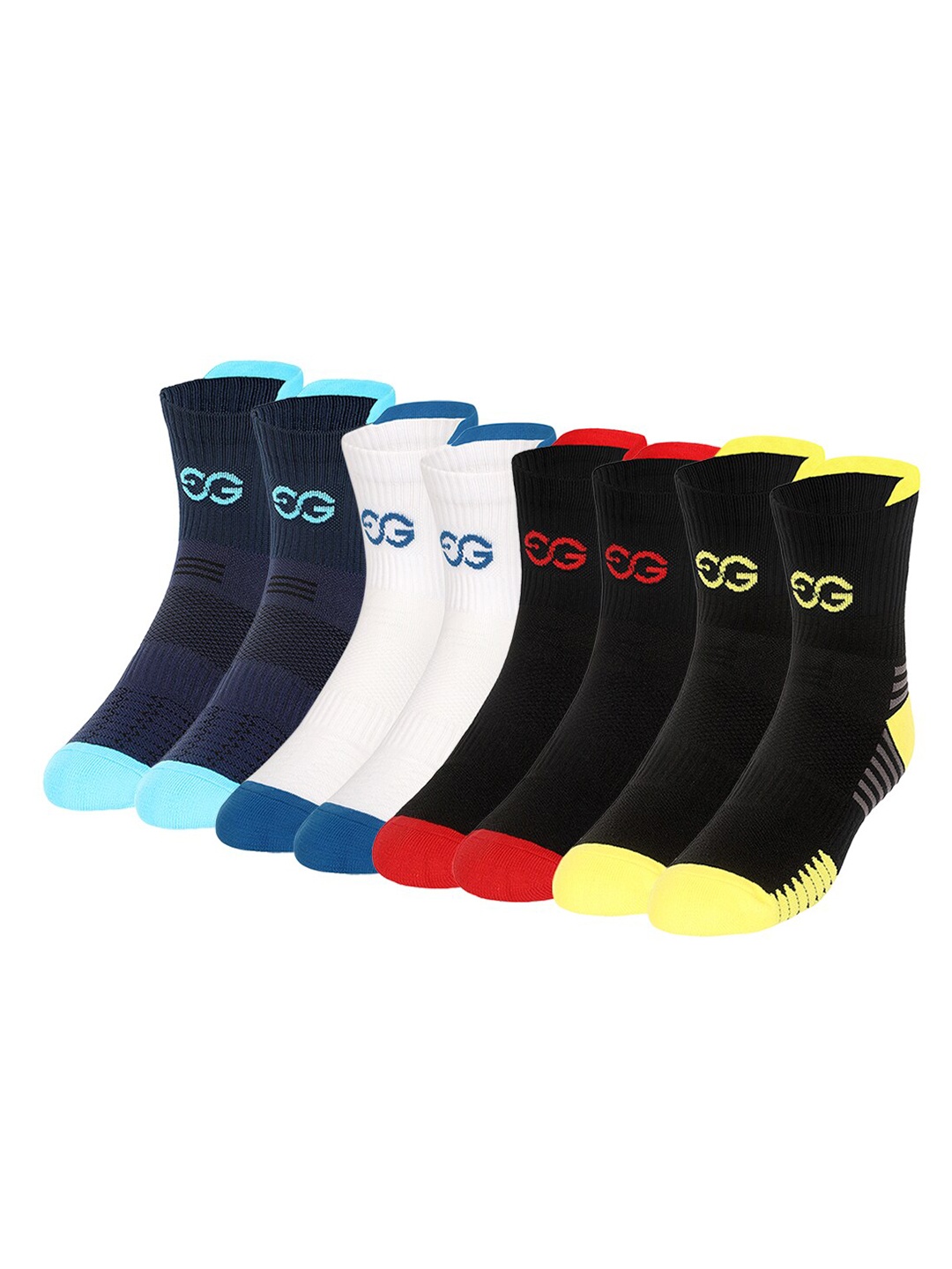 

SuperGear Men Workout Pack of 4 Ankle Length Cotton Socks, Navy blue