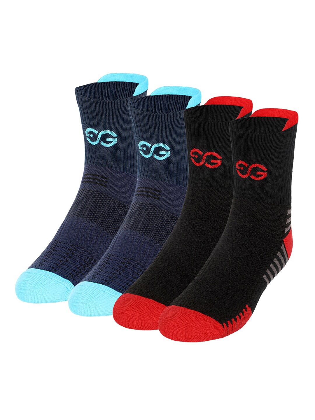 

SuperGear Men Pack of 2 Ankle Length Cotton Workout Socks, Blue