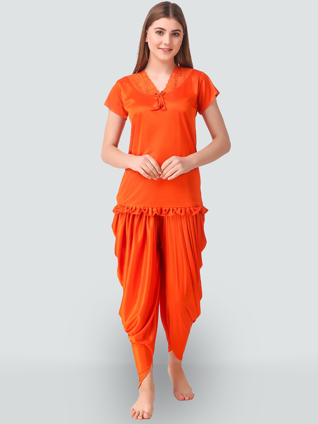 

Romaisa Women Orange Night suit